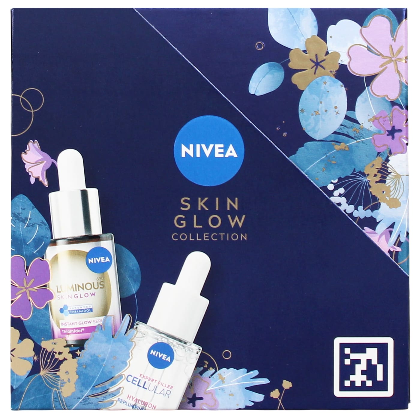 NIVEA SKIN GLOW SET 2PC HYALURON REPLUMPING SERUM, 15ML INSTANT GLOW SERUM) (15ML