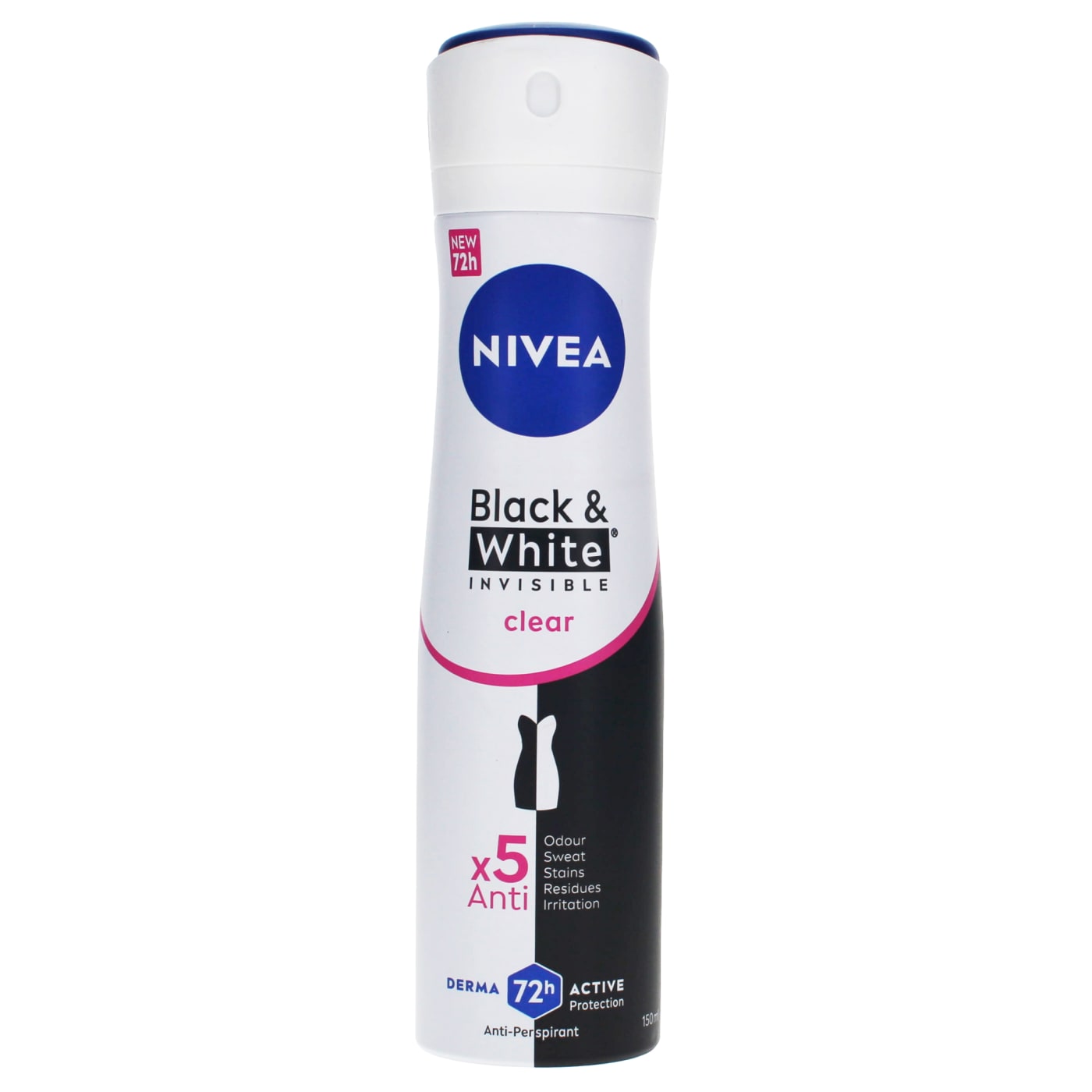 NIVEA ANTI-PERSPIRANT DEODORANT SPRAY INVISIBLE BLACK & WHITE 150ML
