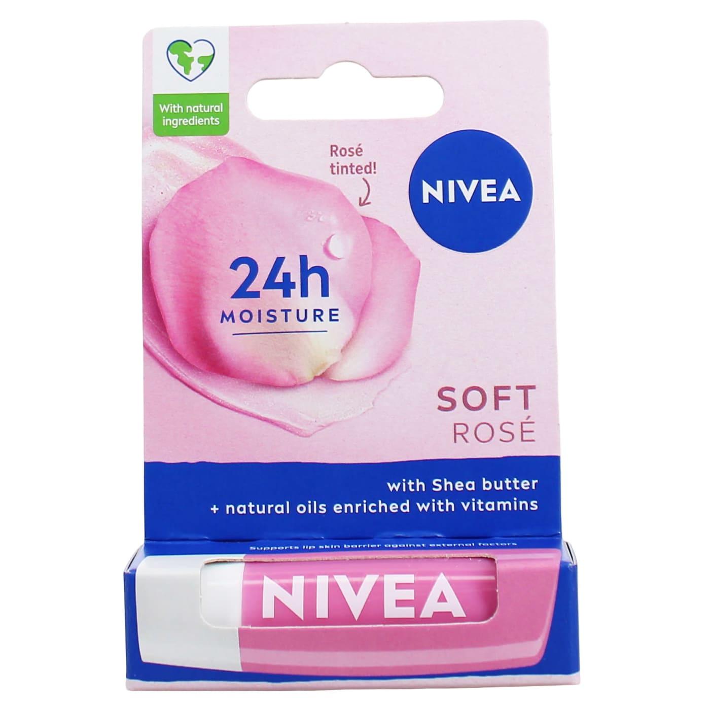 NIVEA CARING LIP BALM  SOFT ROSE