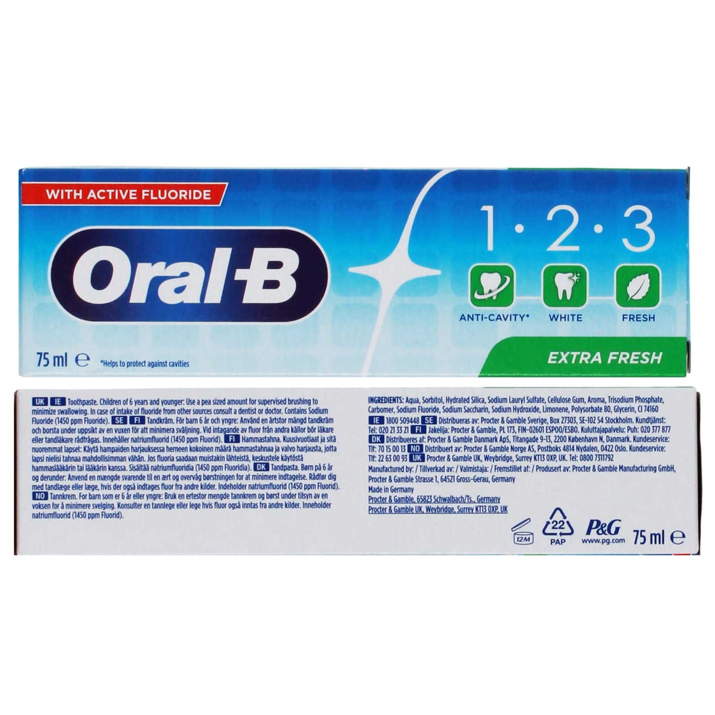 ORAL-B 123 TOOTHPASTE EXTRA FRESH 75ML