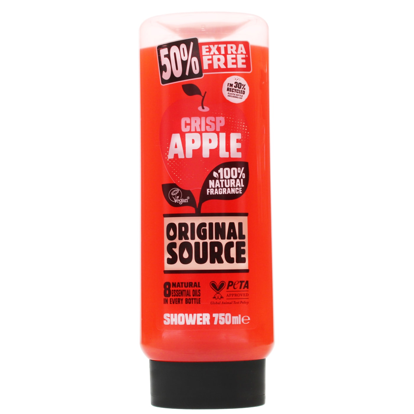 ORIGINAL SOURCE BODY WASH 50% EXTRA FREE CRISP APPLE 750ML