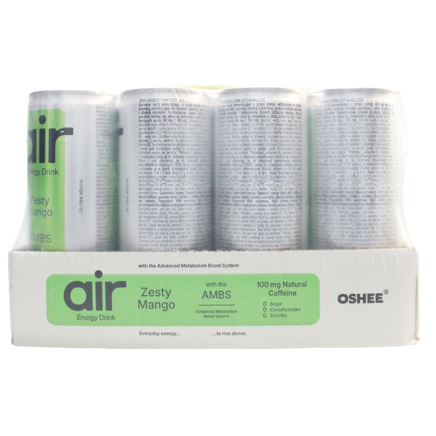 OSHEE AIR 12X ENERGY DRINK ZESTY MANGO ZERO 250ML