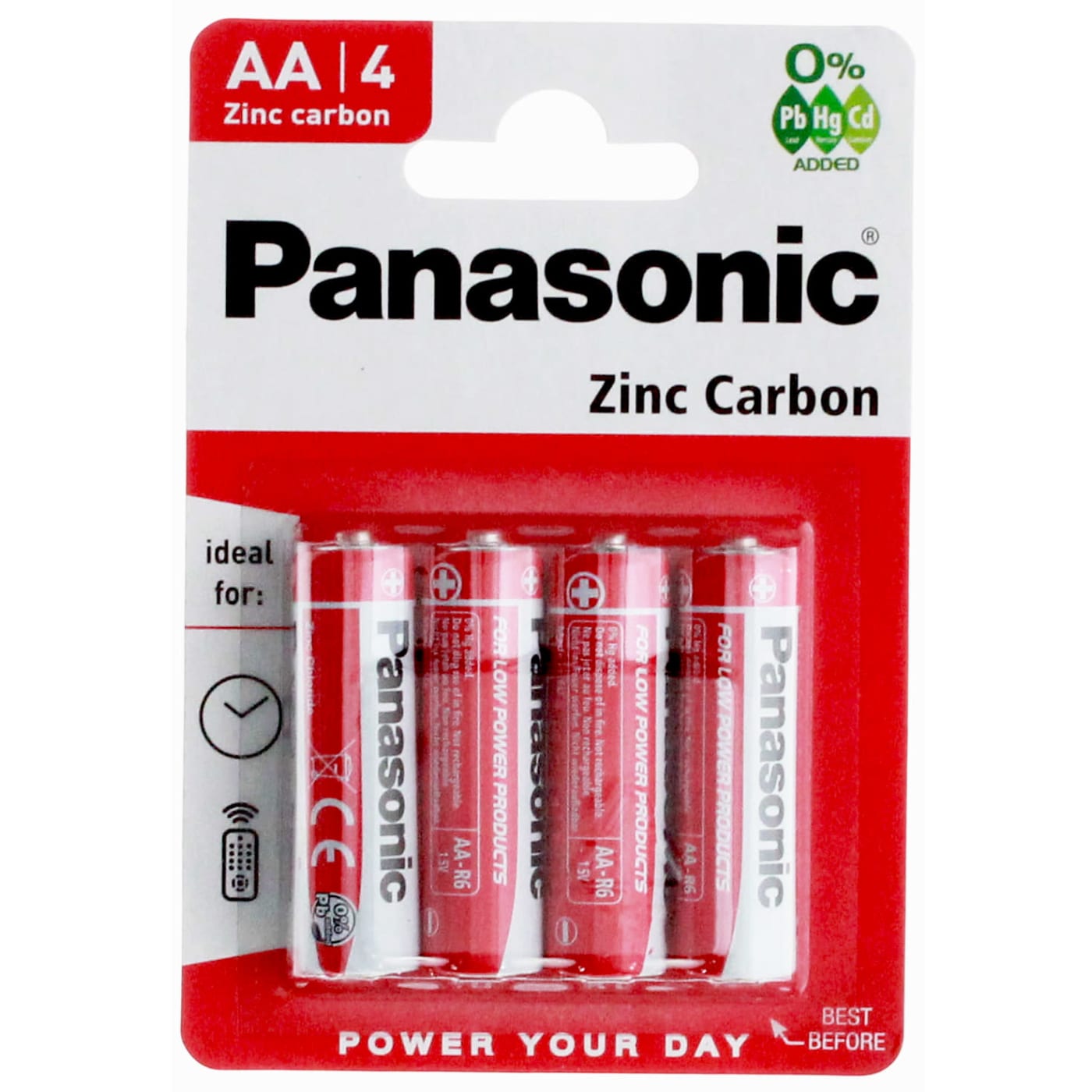 PANASONIC AA ZINC 4 PACK BATTERIES
