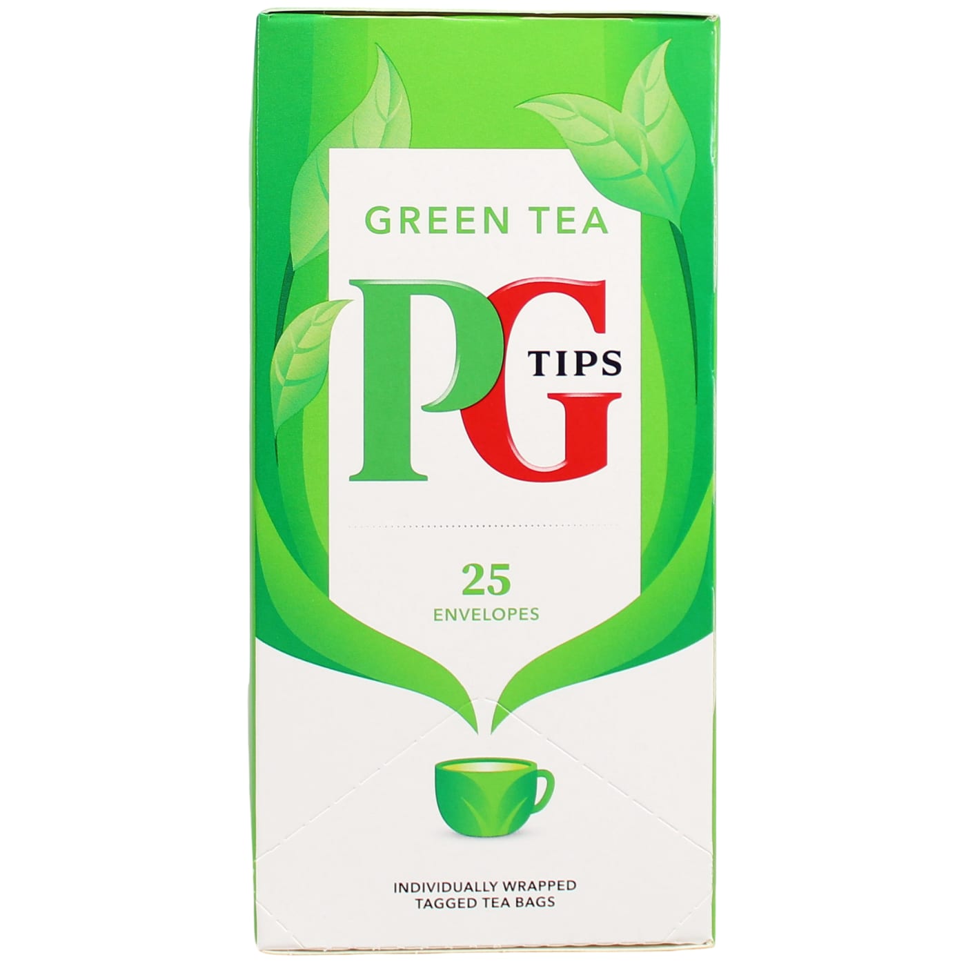 PG TIPS TEA BAGS ENVELOPES GREEN TEA 25'S