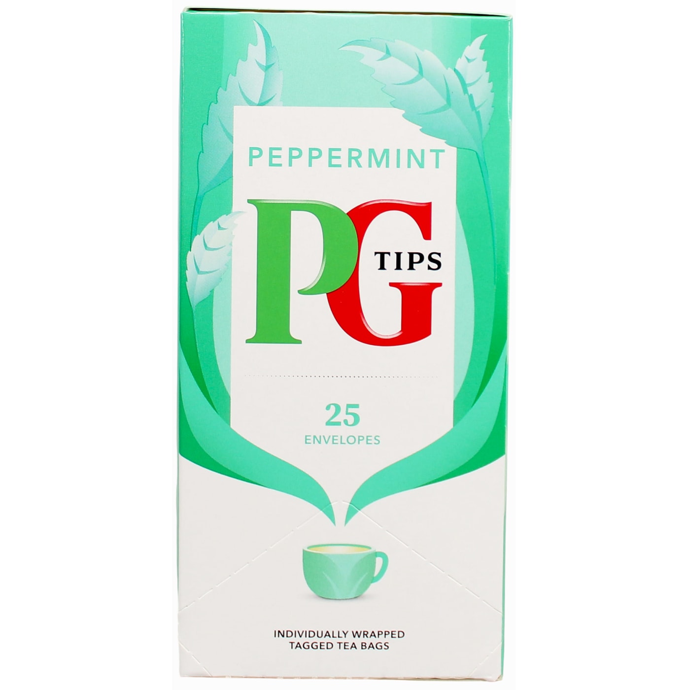 PG TIPS TEA BAGS ENVELOPES PEPPERMINT 25'S