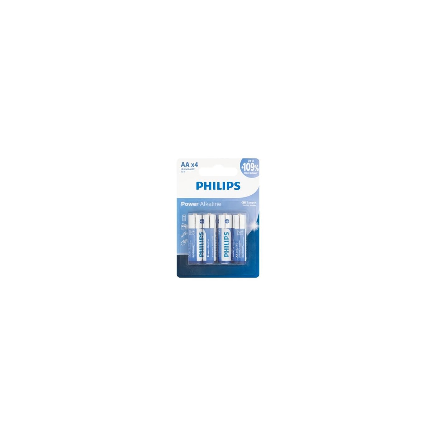 PHILIPS ALKALINE BATTERIES AA 4’S