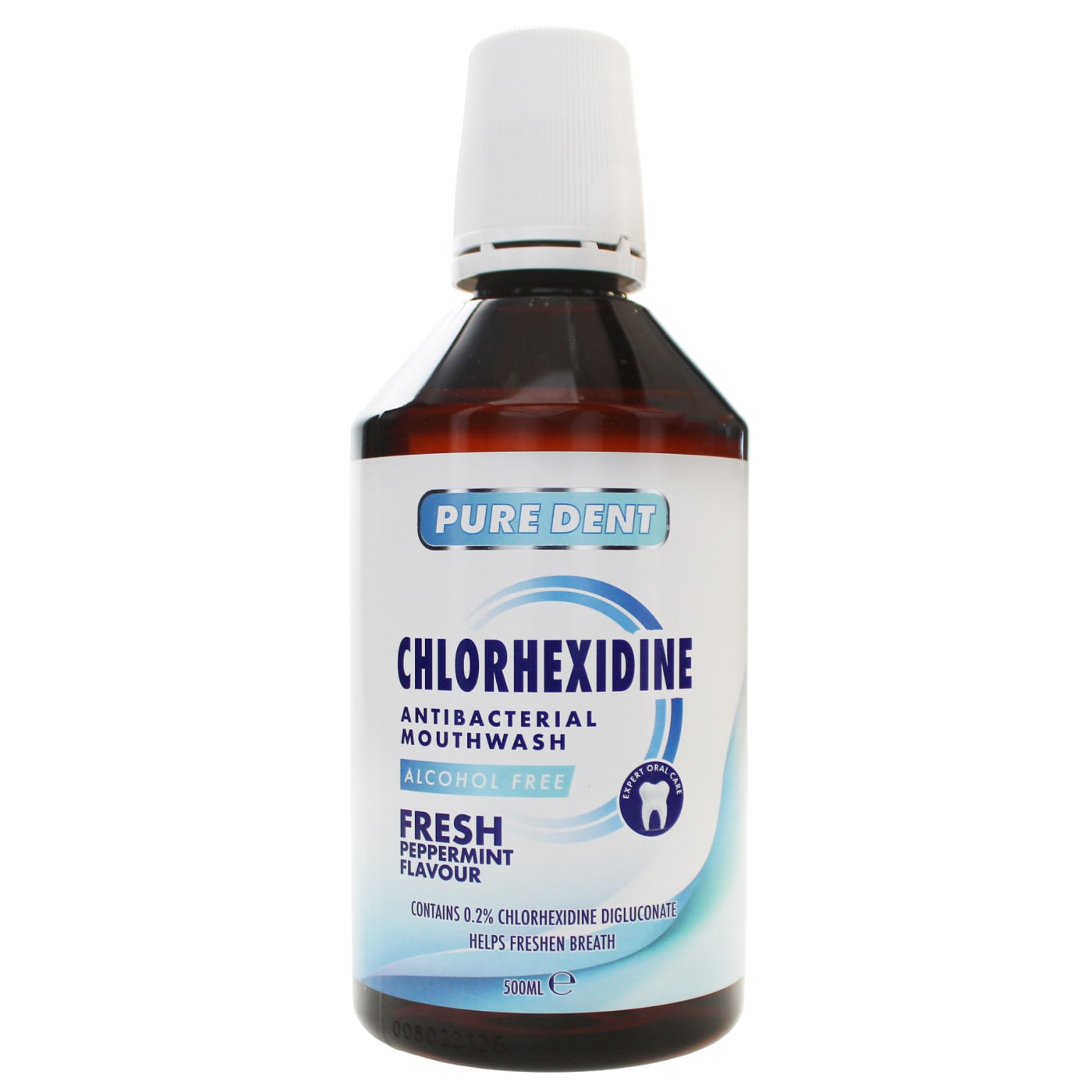 PUREDENT CHLORHEXIDINE MOUTHWASH ALCOHOL FREE 500ML