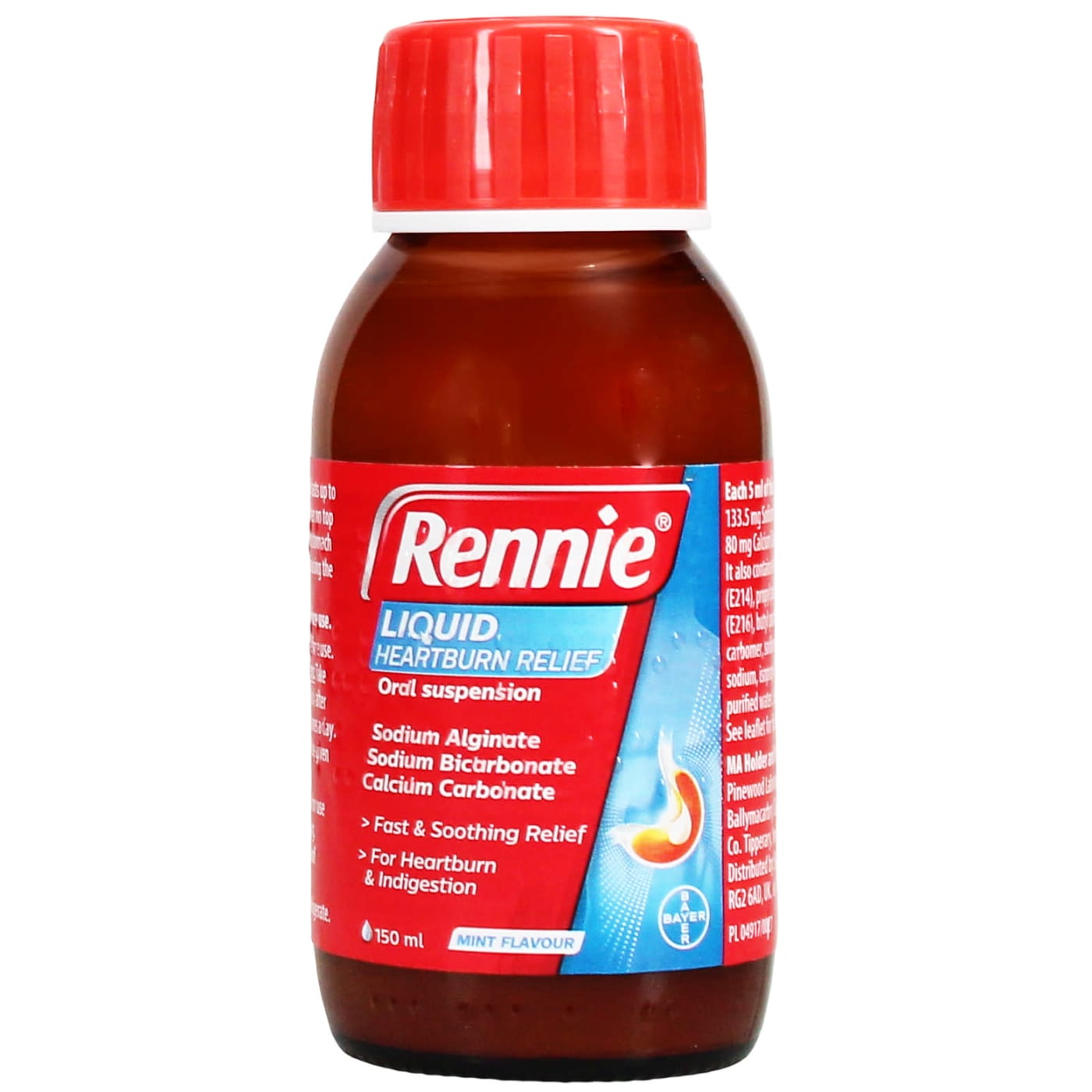 RENNIE HEARTBURN RELIEF LIQUID MINT 150ML