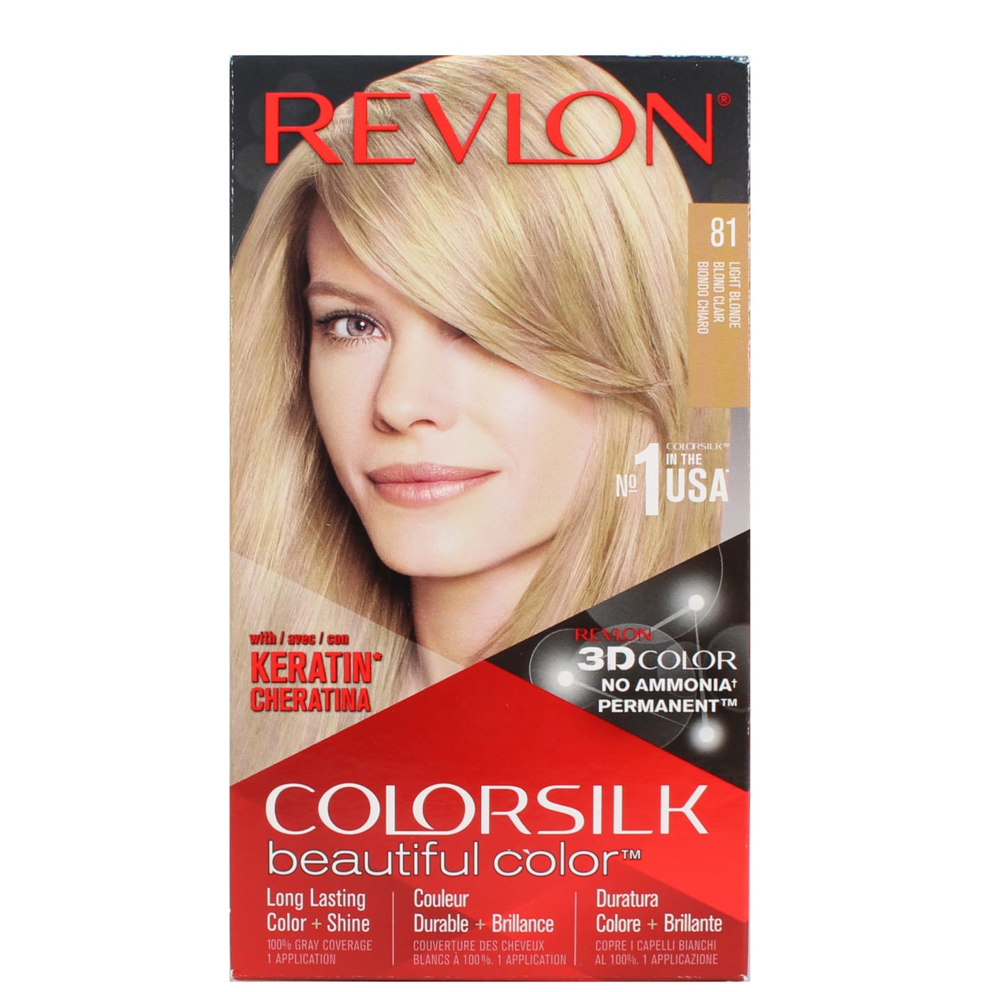 REVLON COLORSILK PERMANENT HAIR COLOUR LIGHT BLONDE 81