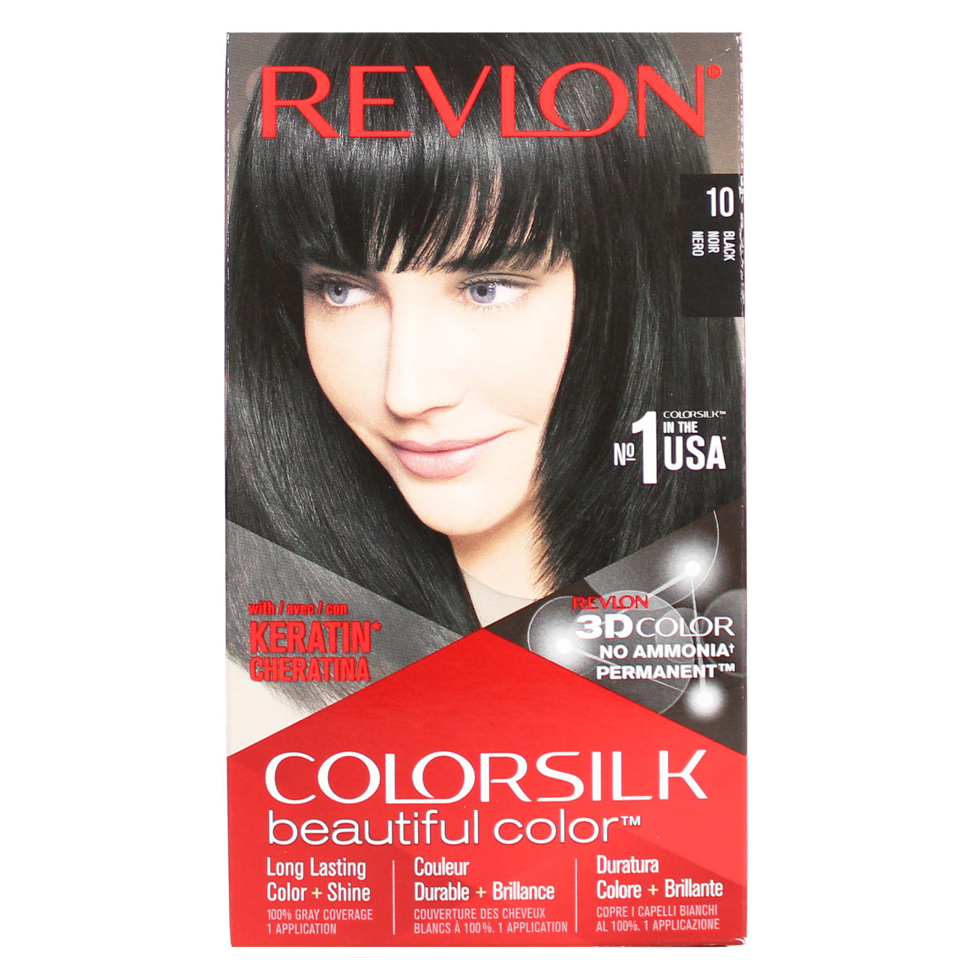 REVLON COLORSILK PERMANENT HAIR COLOUR BLACK (10/1N)