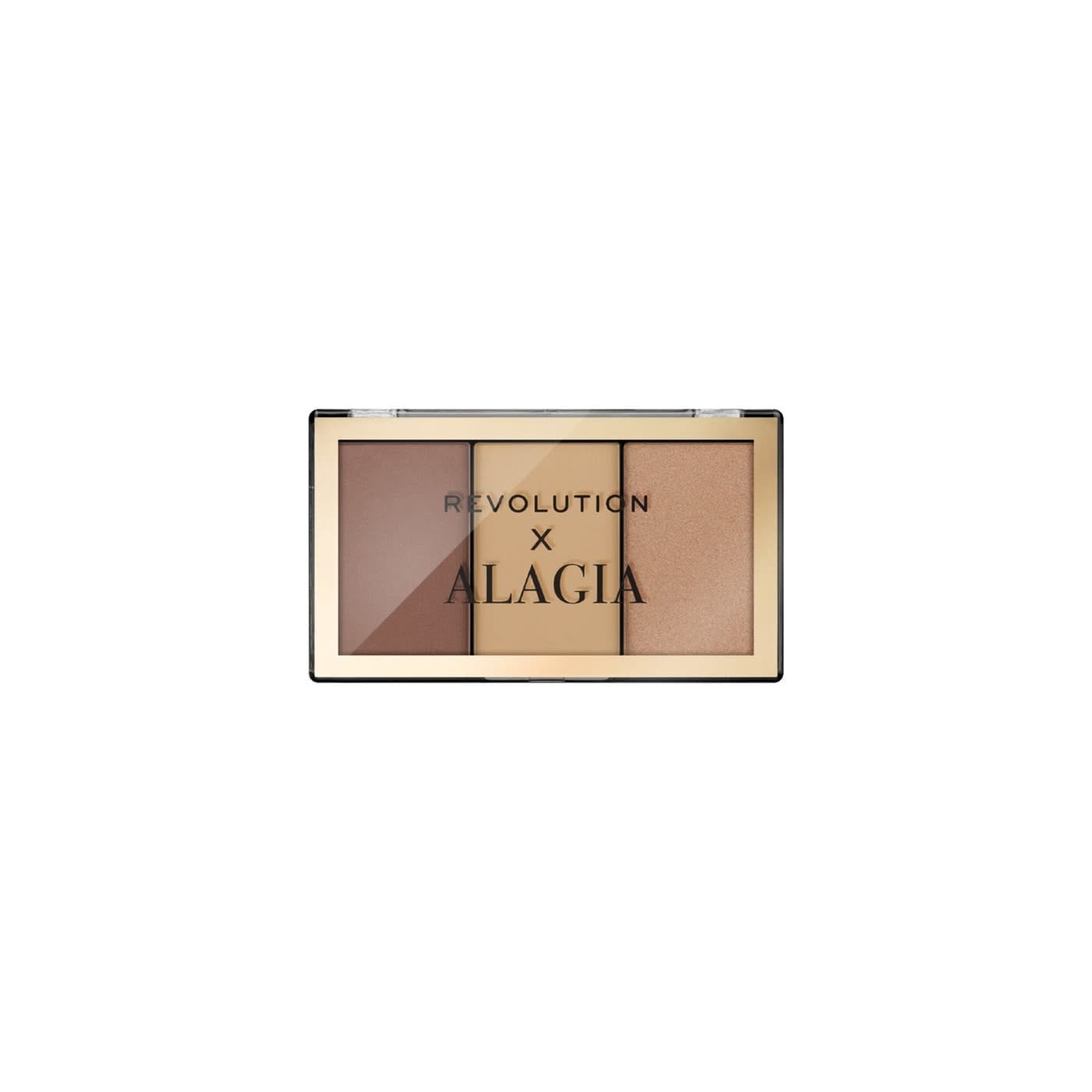 REVOLUTION X ALAGIA 3X2.5G FACE LIKE ALAGIA HIGHLIGHT & BRONZE PALETTE