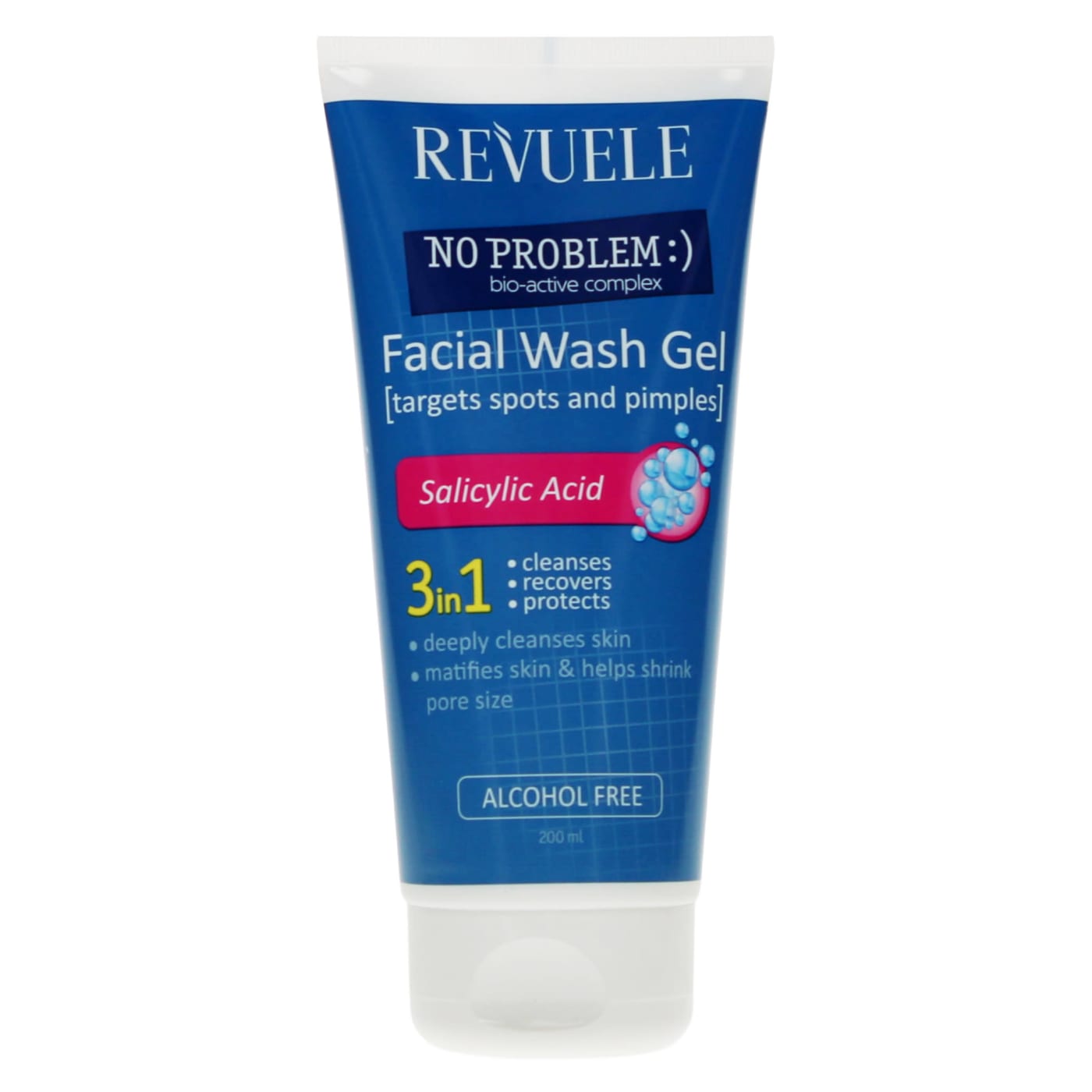 REVUELE NO PROBLEM WASHING GEL ANTI-ACNE & PIMPLES WITH SALICYLIC ACID 200ML