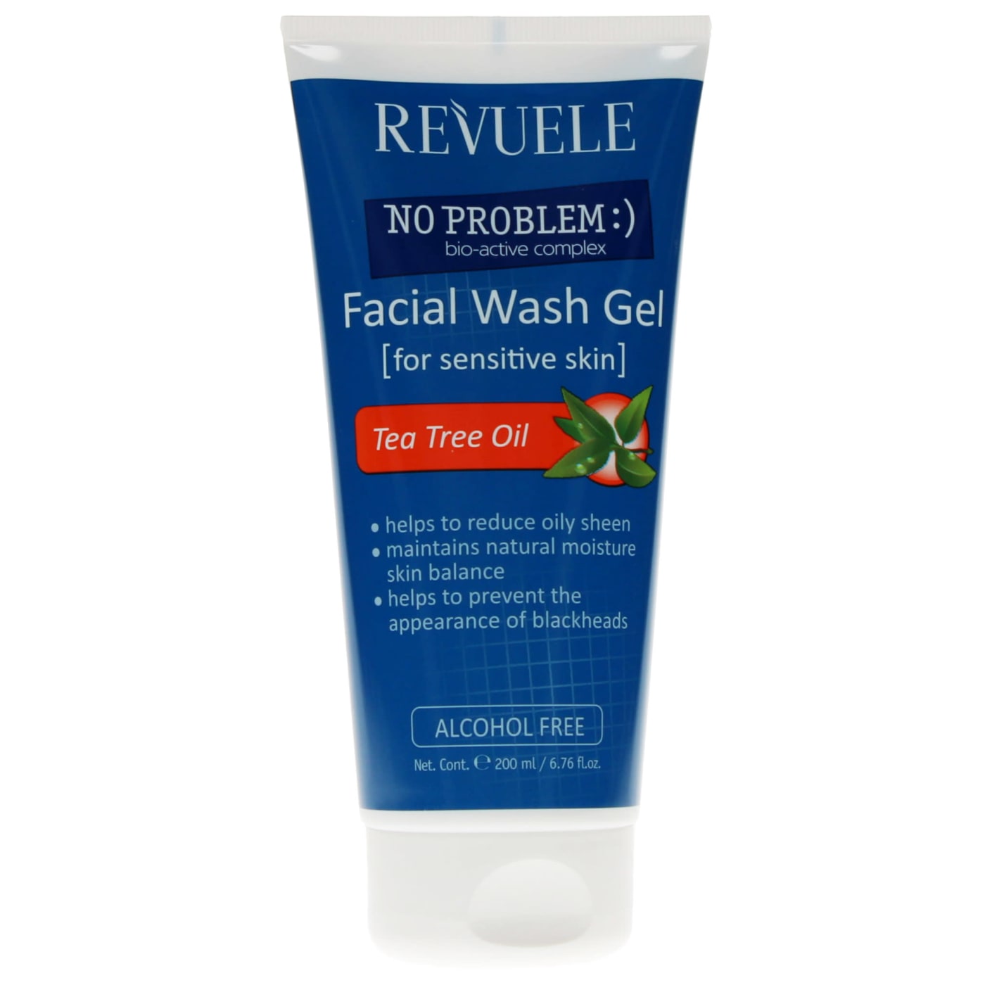 REVUELE NO PROBLEM WASHING GEL ANTI-ACNE & BLACKHEADS WITH TEA TREE OIL 200ML