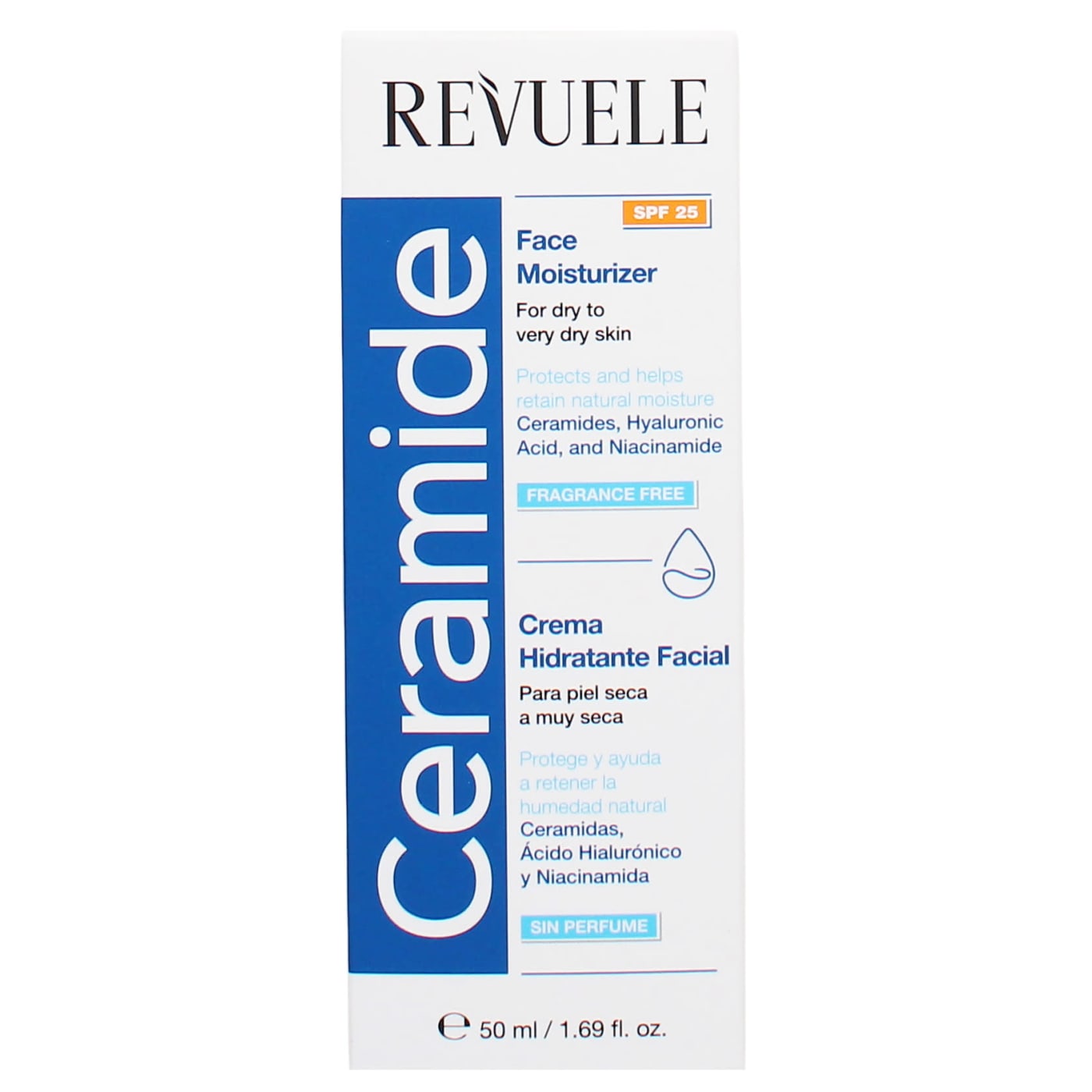REVUELE CERAMIDE FACE MOISTURIZER SPF25 50ML
