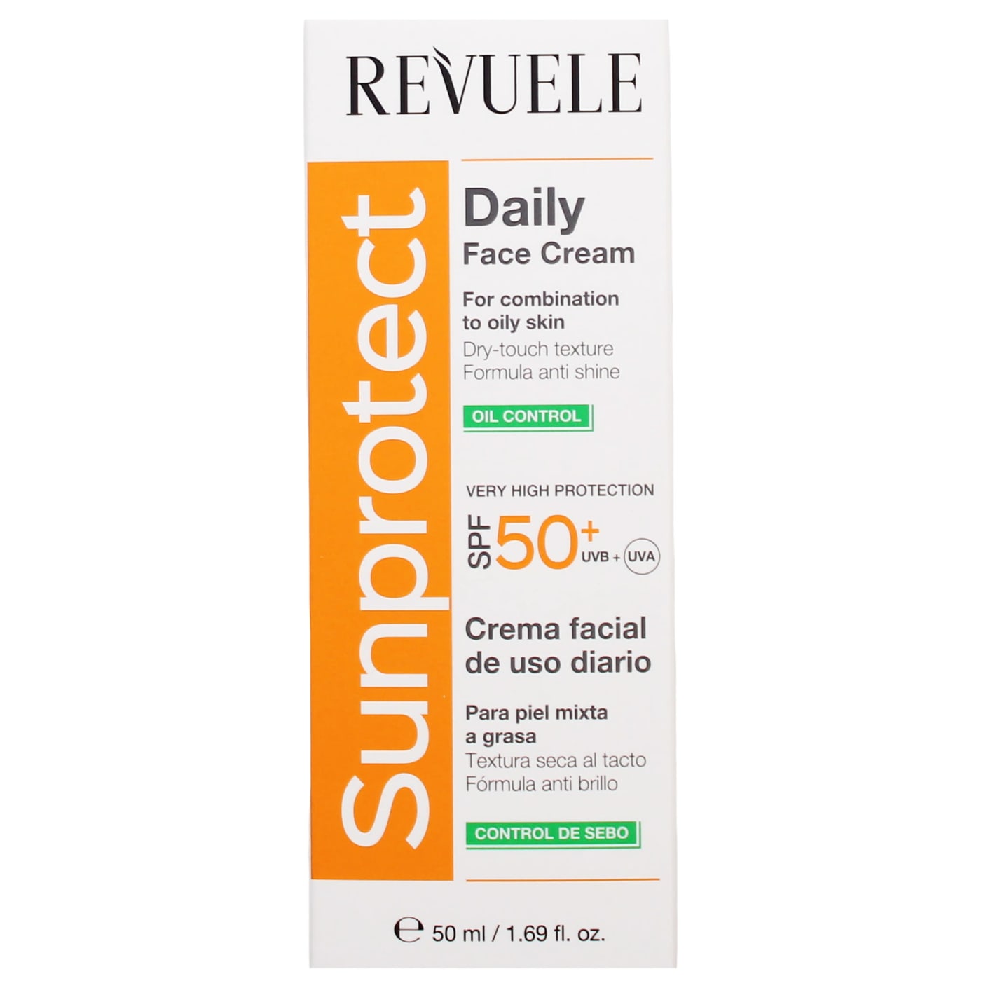 REVUELE SUNPROTECT DAILY FACE CREAM OIL CONTROL SPF50+ 50ML
