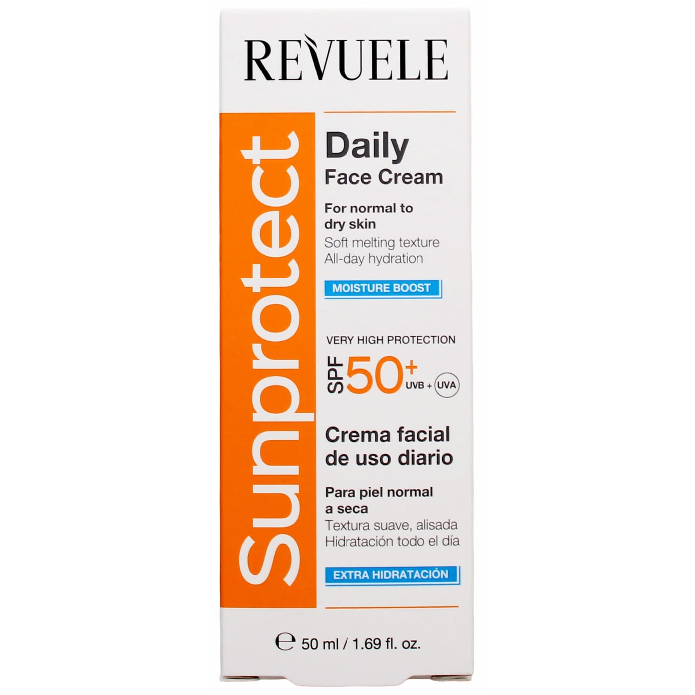 REVUELE SUNPROTECT DAILY FACE CREAM MOISTURE BOOST SPF50+ 50ML