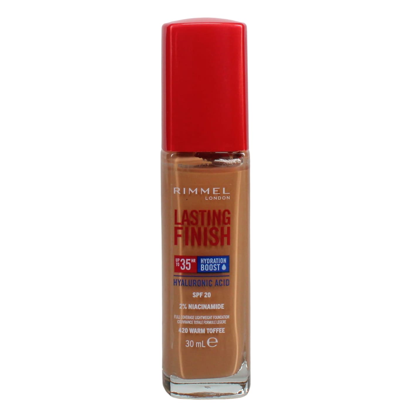 RIMMEL LASTING FINISH FOUNDATION WARM TOFFEE 420 30ML