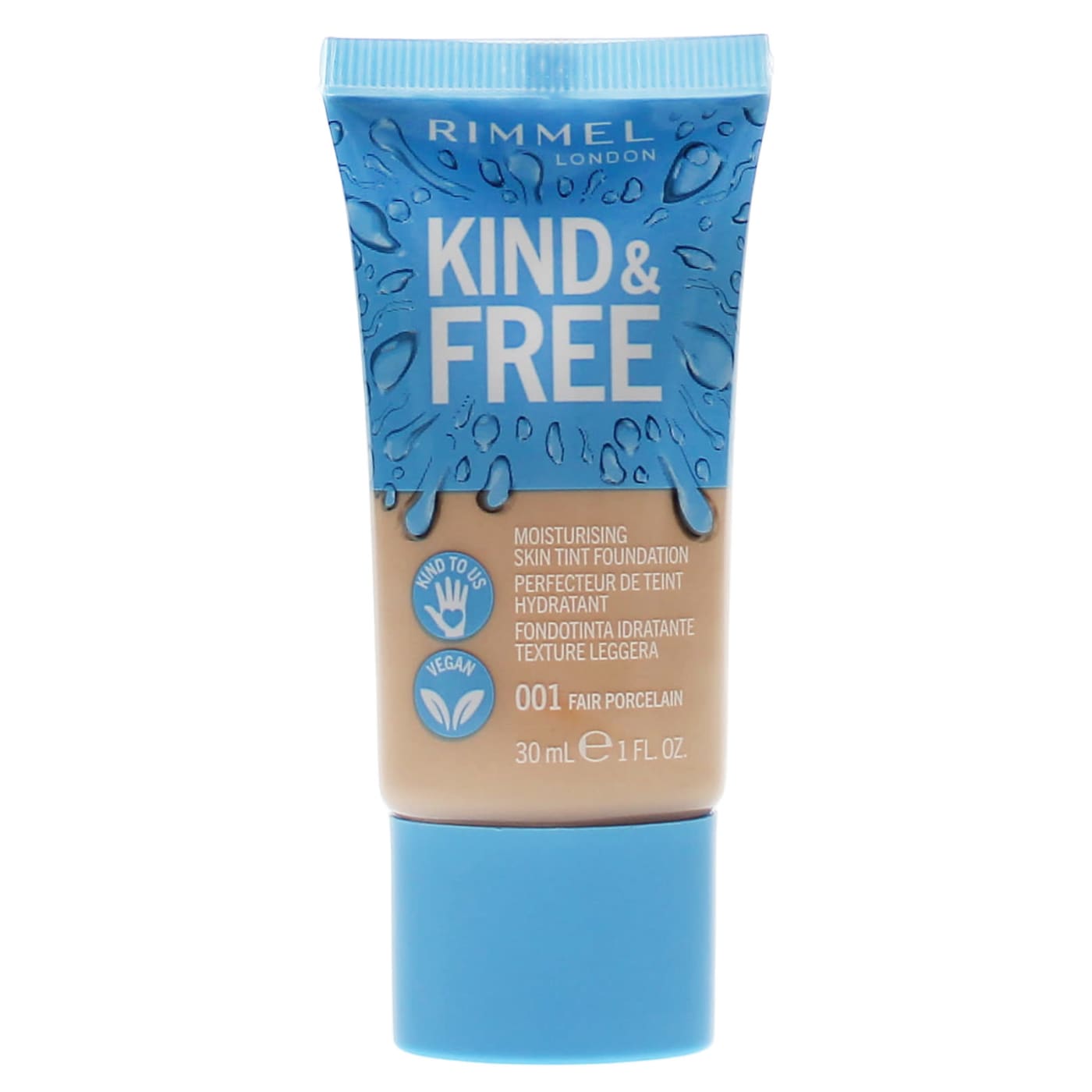RIMMEL KIND & FREE SKIN TINT FOUNDATION FAIR PORCELAIN 1
