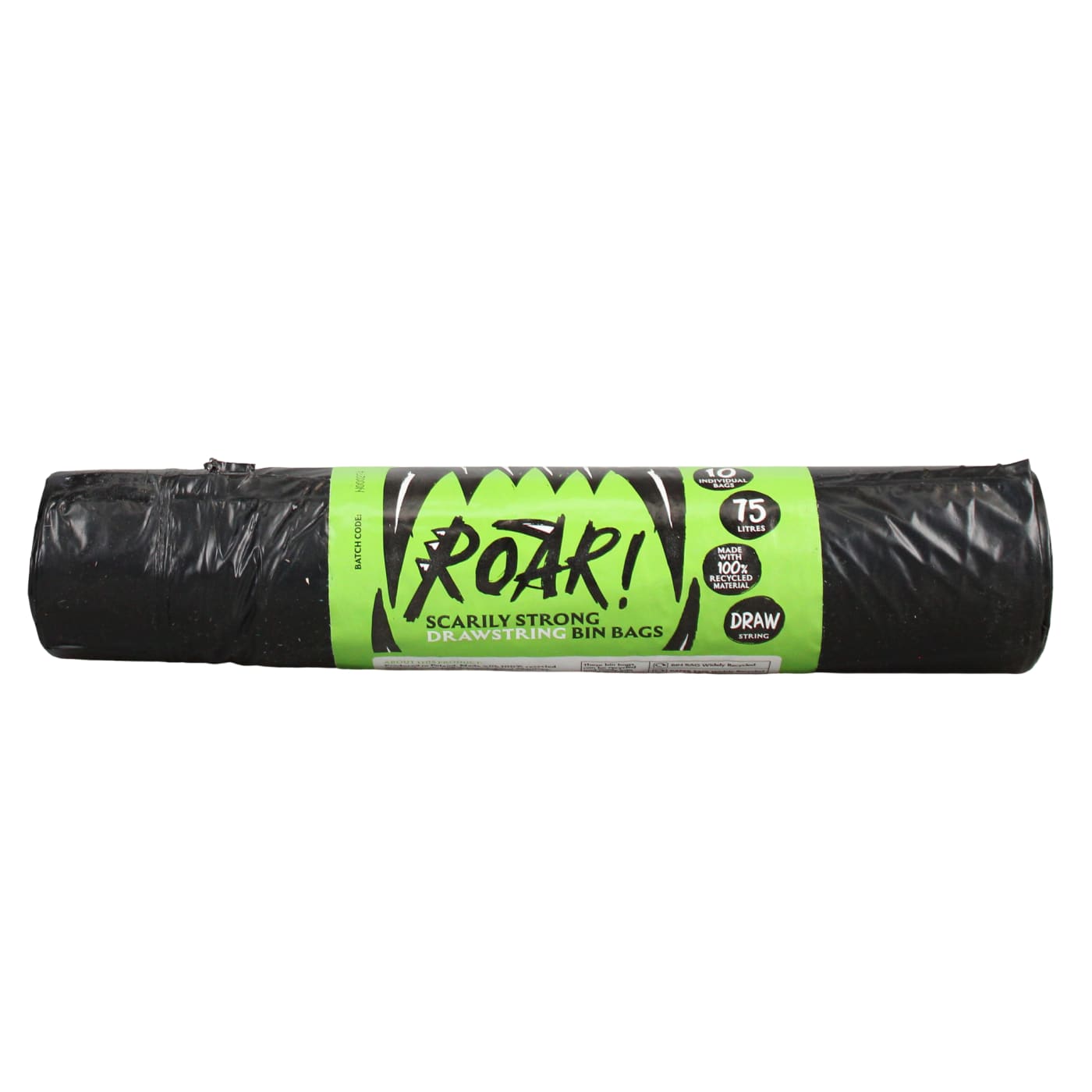 ROAR 75L DRAWSTRING REFUSE SACKS 10'S