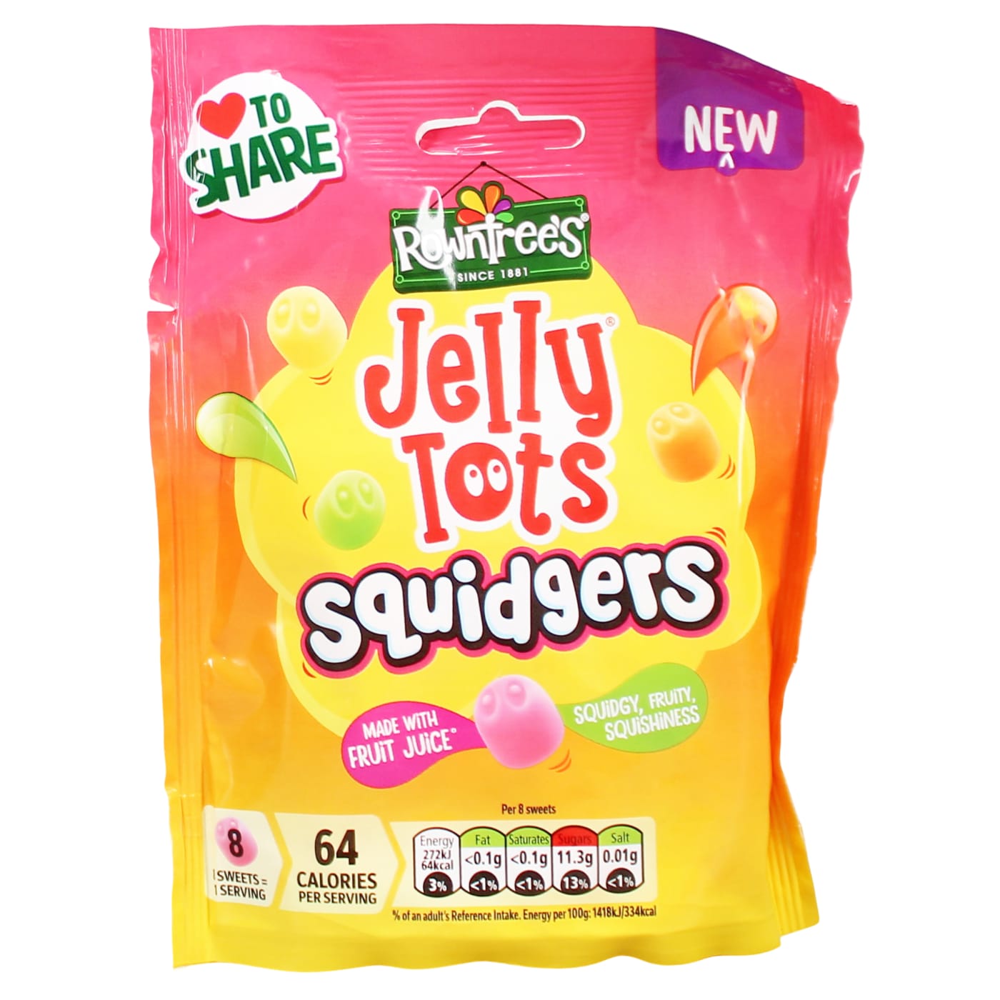 ROWNTREE'S JELLY TOTS 120G BAG