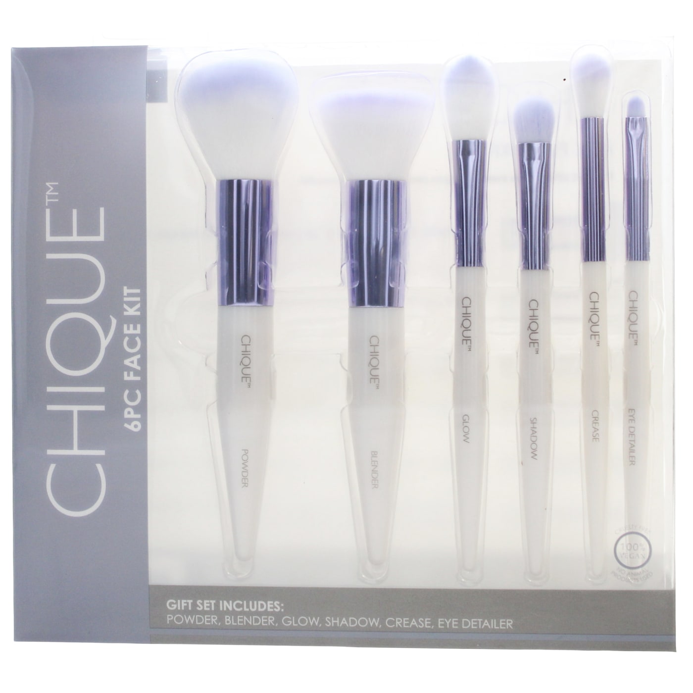 ROYAL & LANGNICKEL CHIQUE FACE BRUSH SET DELUXE 6PC