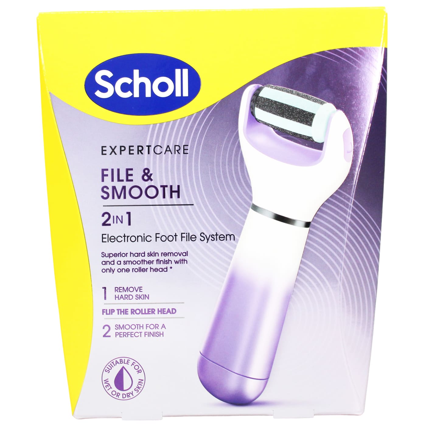 SCHOLL EXPERT CARE 2IN1 VELVET SMOOTH EXPRESS PEDI ELECTRIC FOOT FILE