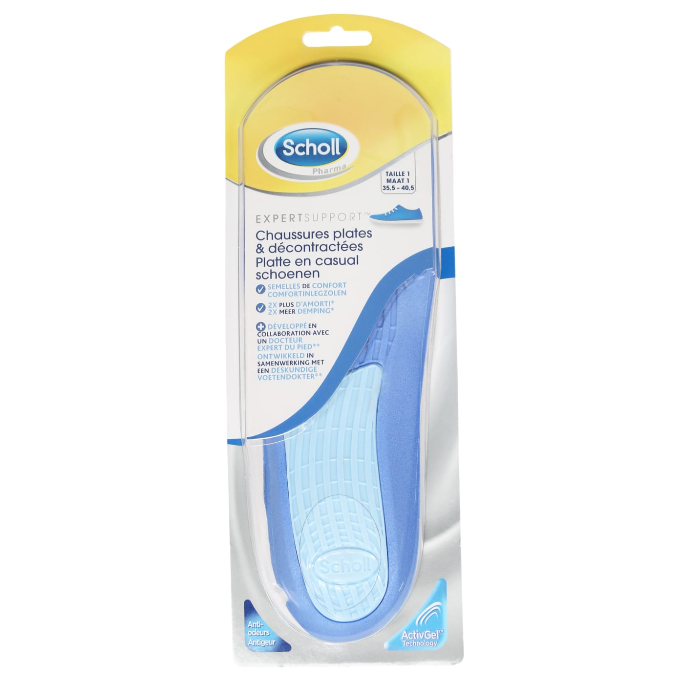 SCHOLL EXPERT SUPPORT ACTIVE GEL INSOLES CASUAL SHOES SMALL