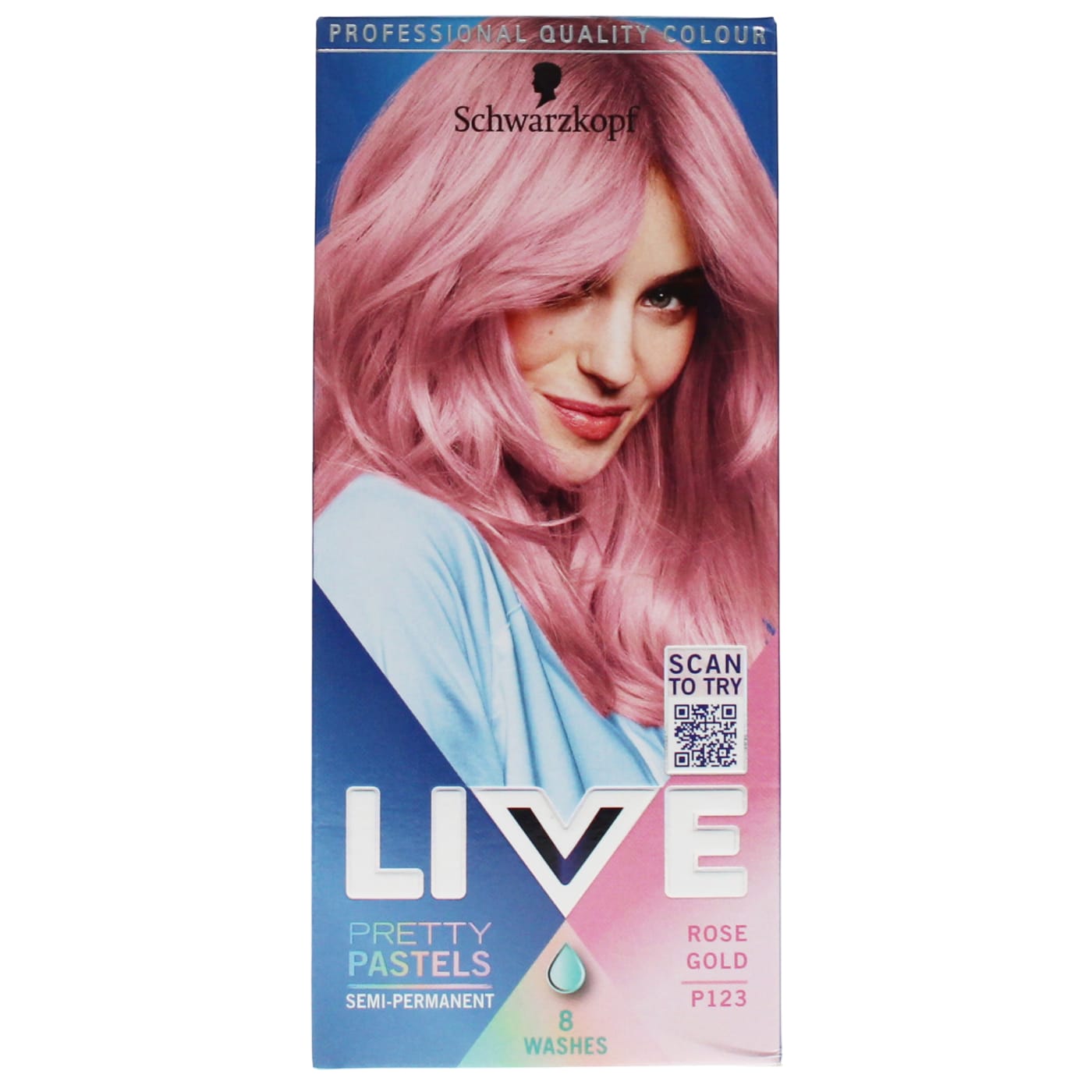 SCHWARZKOPF LIVE PRETTY PASTELS SEMI-PERMANENT ROSE GOLD P123