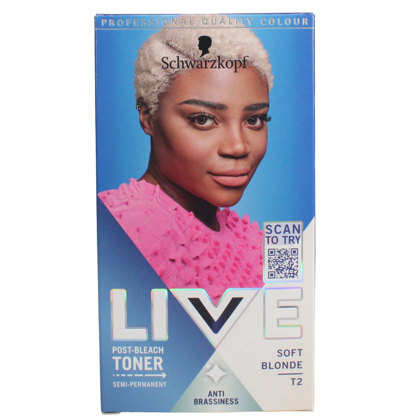 SCHWARZKOPF LIVE SEMI-PERMANENT POST-BLEACH TONER SOFT BLONDE T2