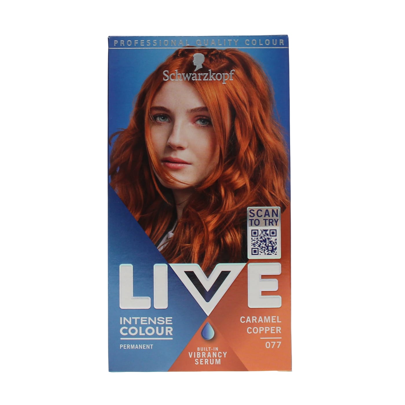 SCHWARZKOPF LIVE INTENSE COLOUR PERMANENT HAIR DYE CARAMEL COPPER 077