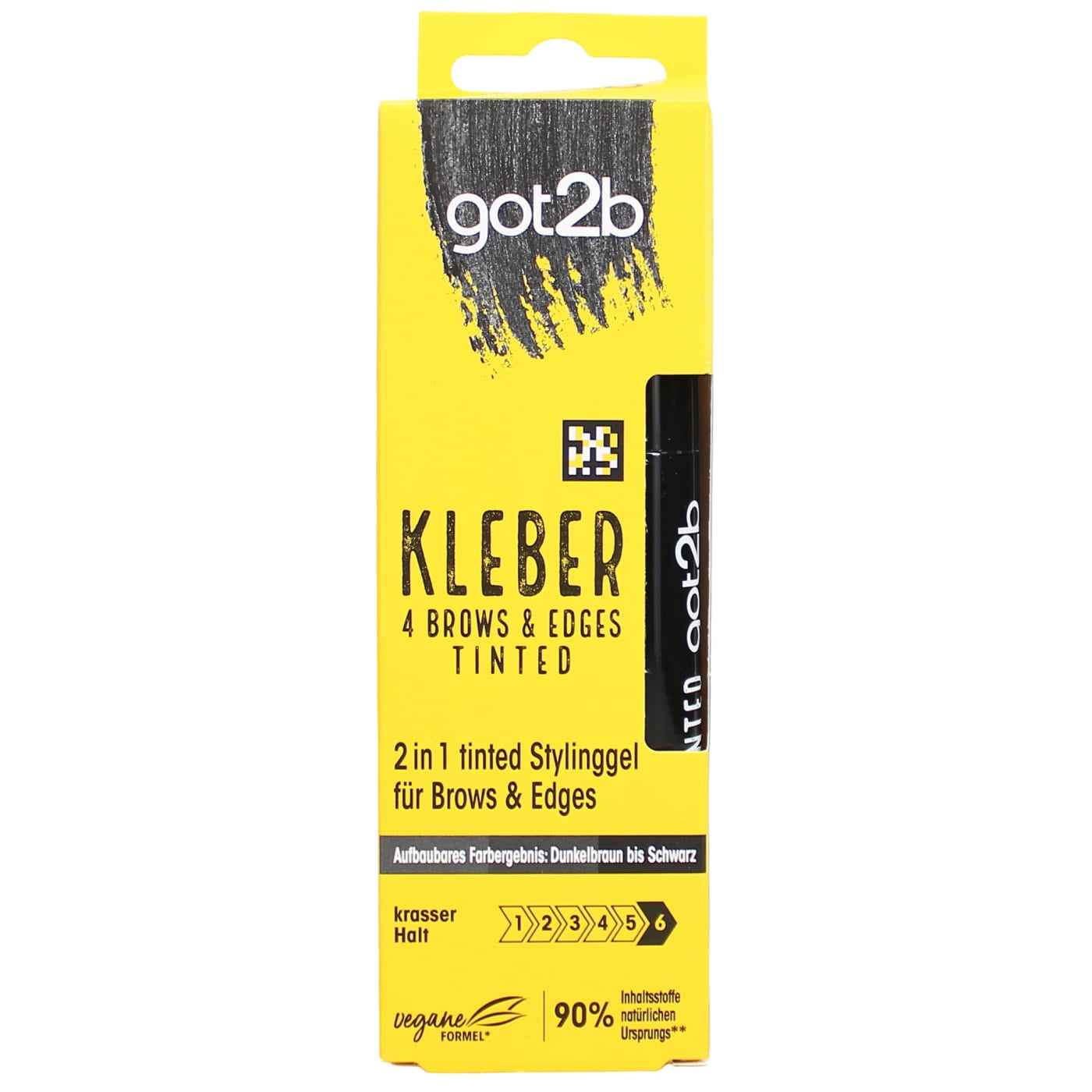 SCHWARZKOPF GOT2B GLUED 2IN1 BROWS & EDGES GEL TINTED BLACK 16ML