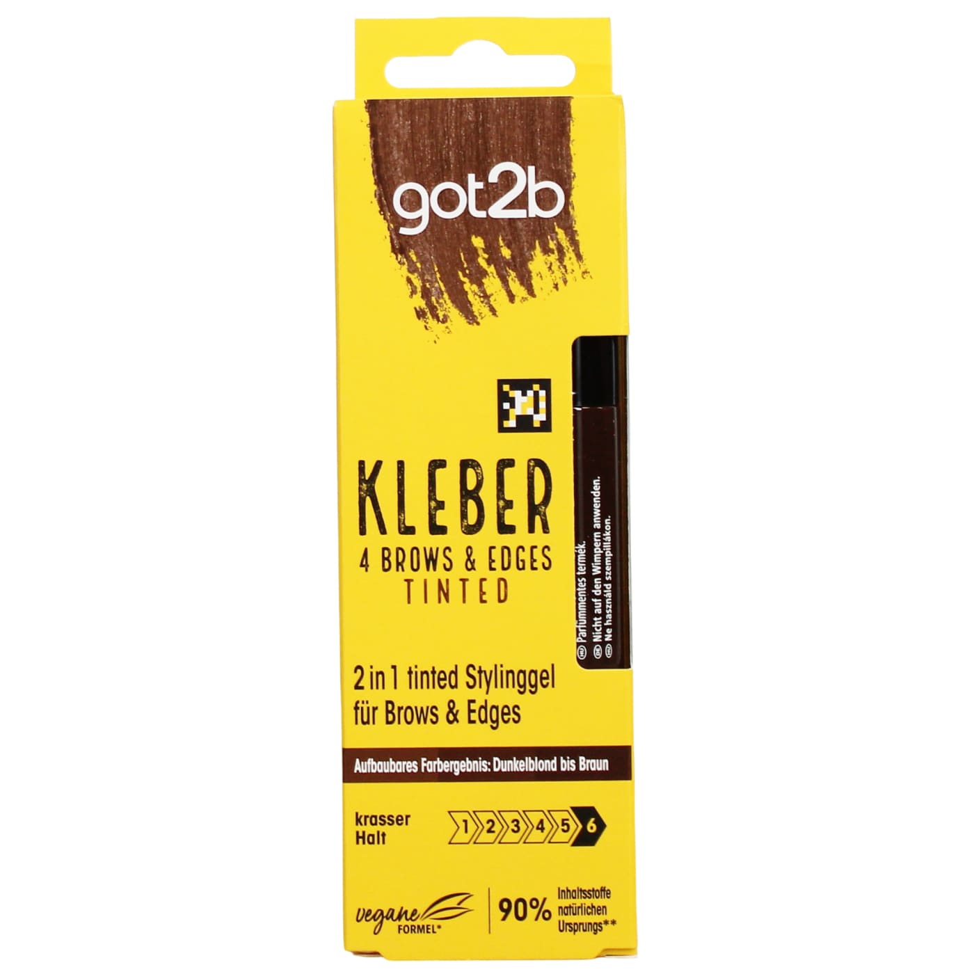 SCHWARZKOPF GOT2B GLUED 2IN1 BROWS & EDGES GEL TINTED BROWN 16ML