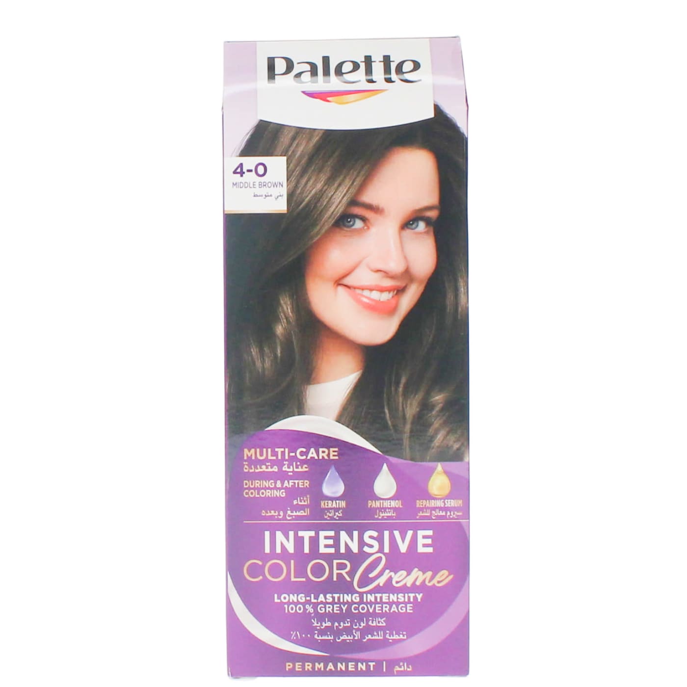 SCHWARZKOPF PALETTE INTENSIVE COLOUR CREAM HAIR DYE MEDIUM BROWN 4-0