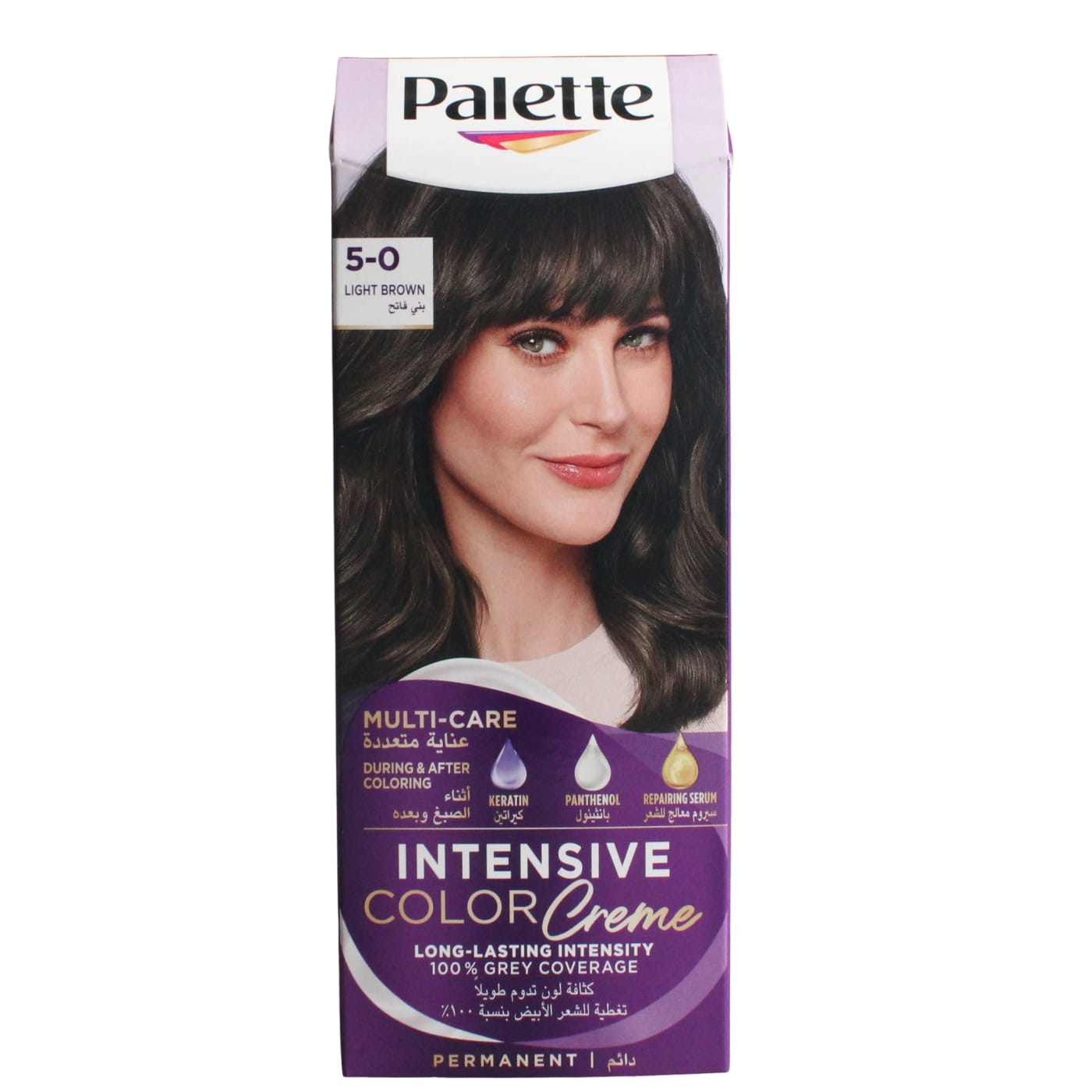 SCHWARZKOPF PALETTE INTENSIVE COLOUR CREAM HAIR DYE LIGHT BROWN 5-0
