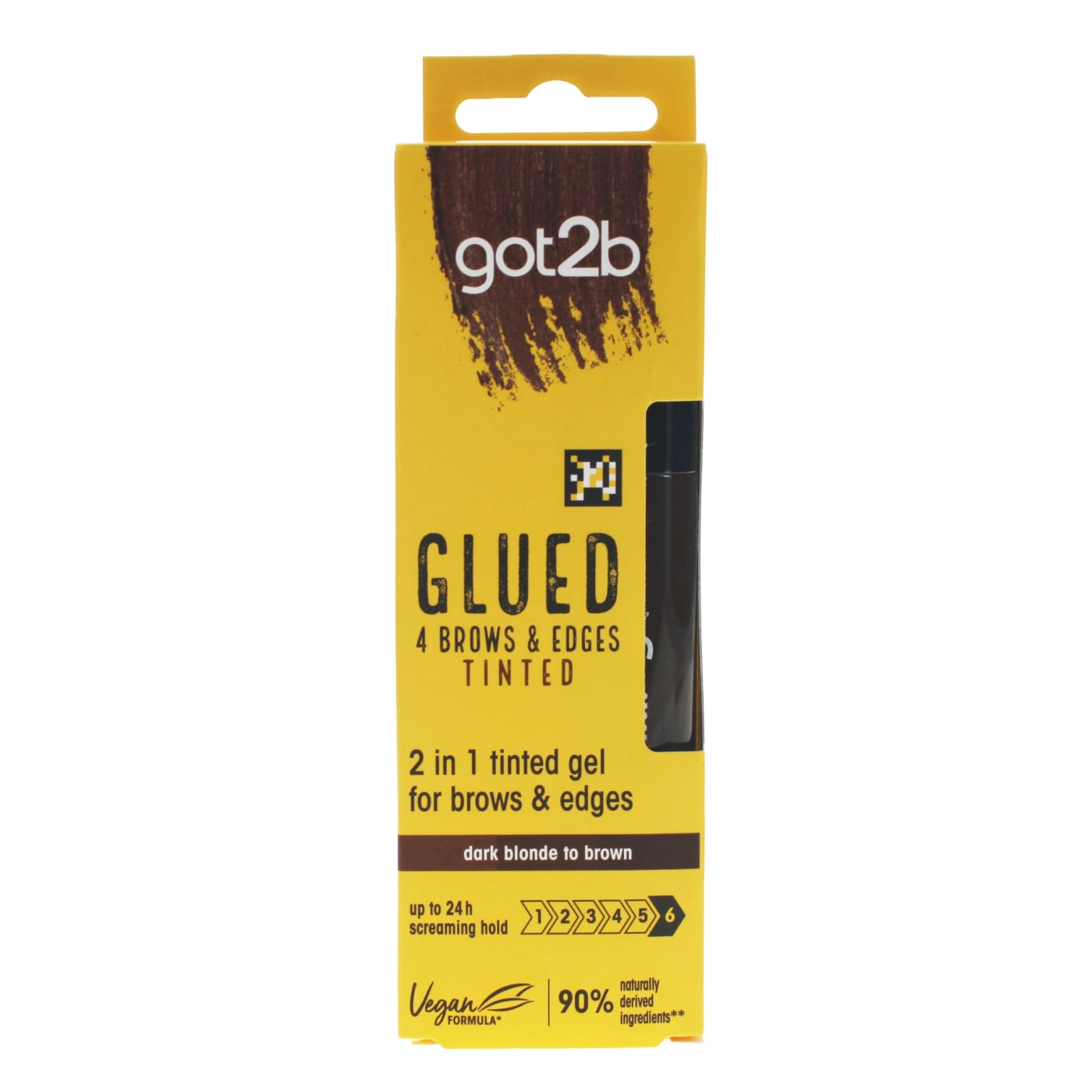 SCHWARZKOPF GOT2B GLUED 2IN1 BROWS &EDGES TINTED BROWN 16ML
