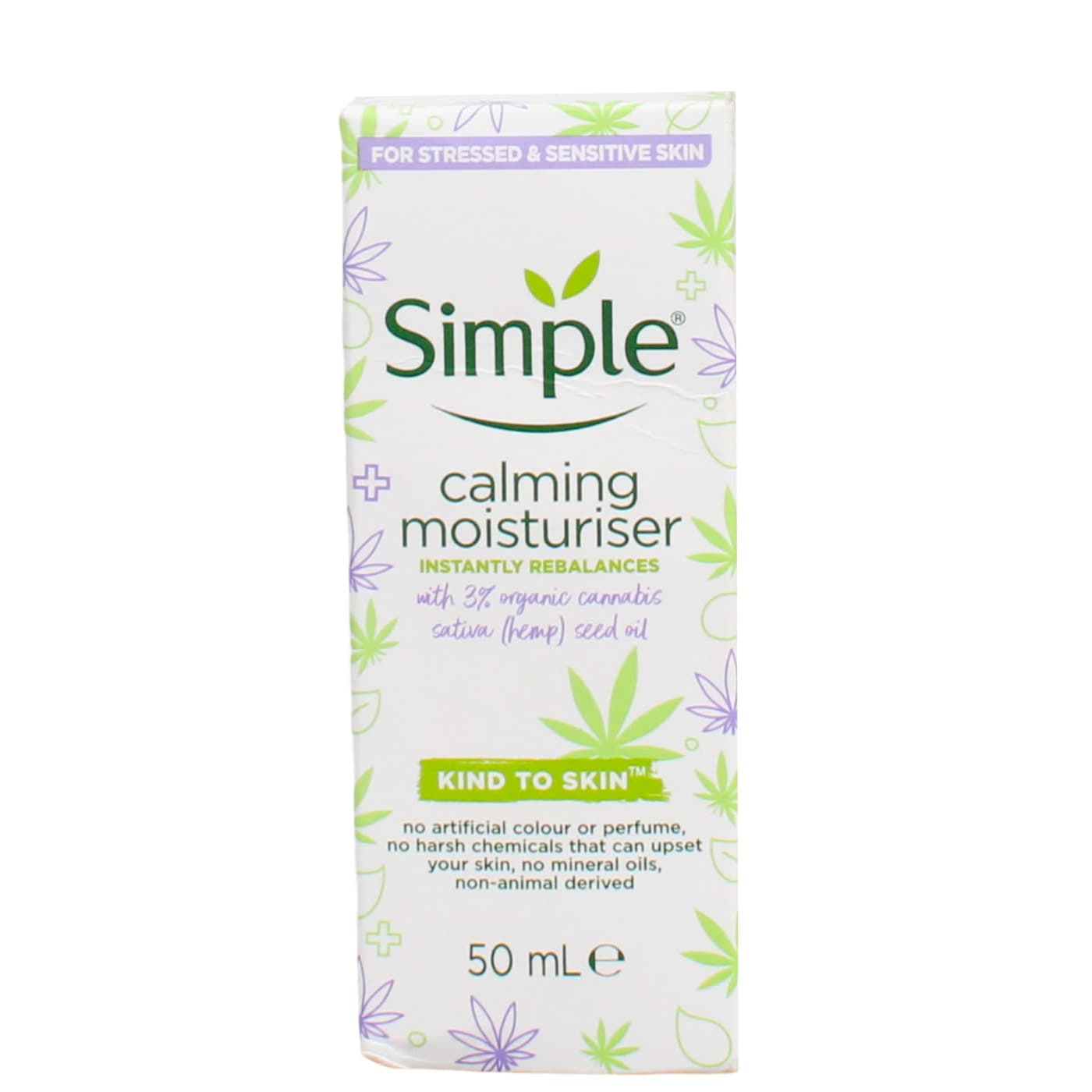 SIMPLE MOISTURISER CALMING WITH HEMP SEED OIL 50ML