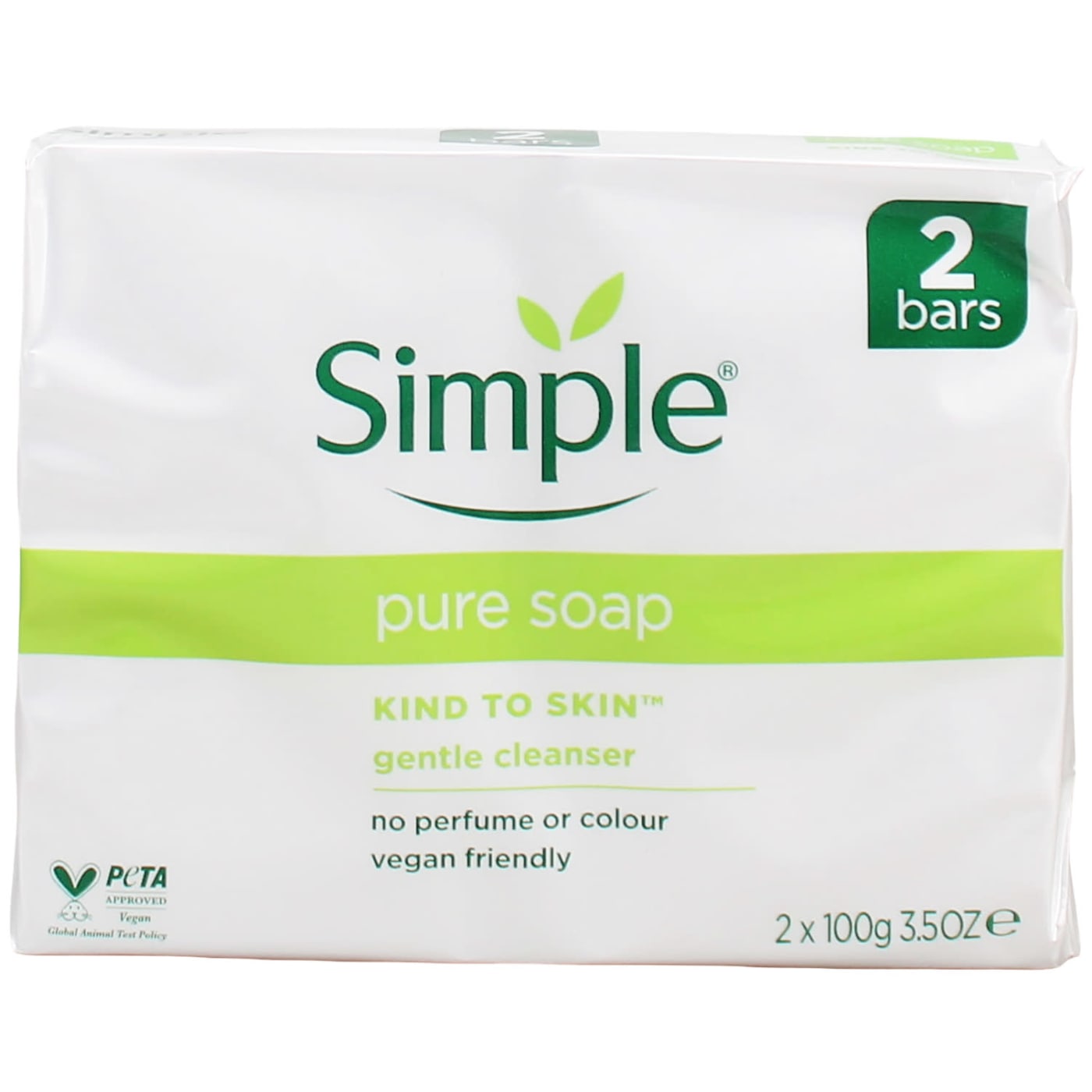 SIMPLE 100G PURE SOAP SENSITIVE TWIN PACK