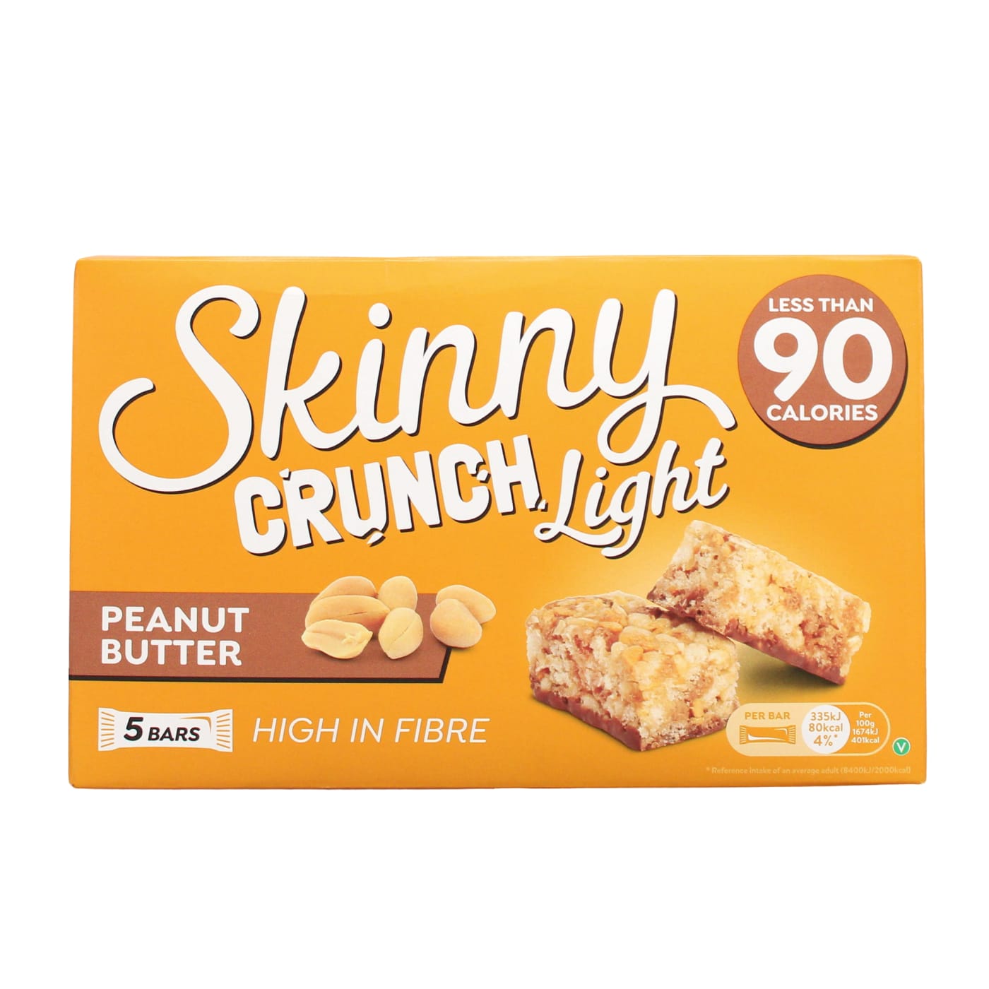 SKINNY CRUNCH 5X20G BAR LIGHT PEANUT BUTTER