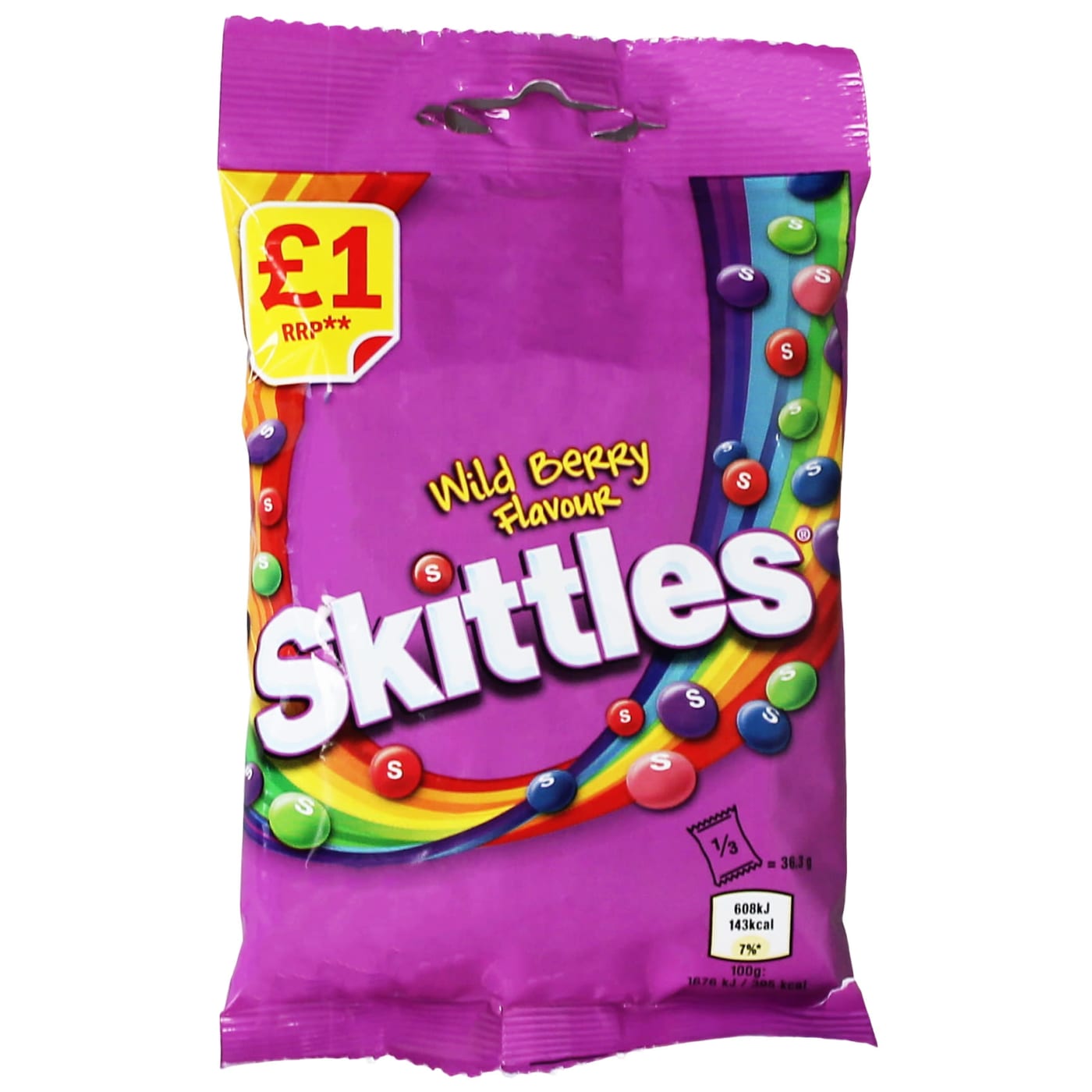 SKITTLES 109G BAG WILDBERRY PMP £1