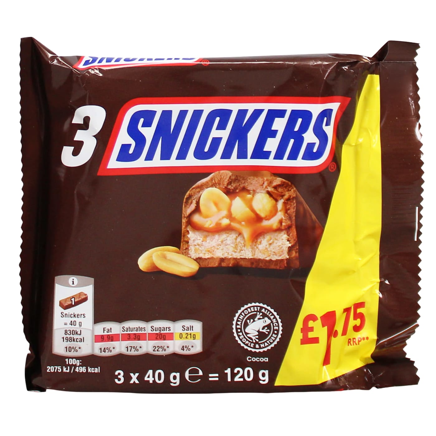 SNICKERS 3X41.7G MULTIPACK PMP £1.75