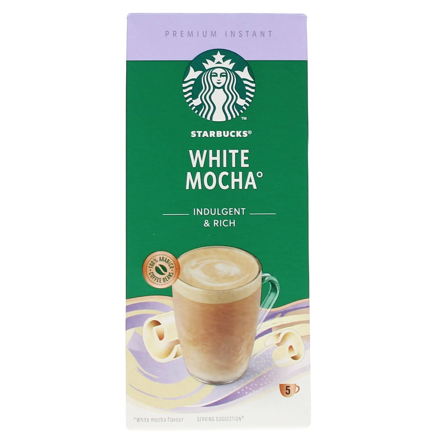 STARBUCKS PREMIUM INSTANT 5X24G COFFEE SACHETS WHITE CHOCOLATE MOCHA