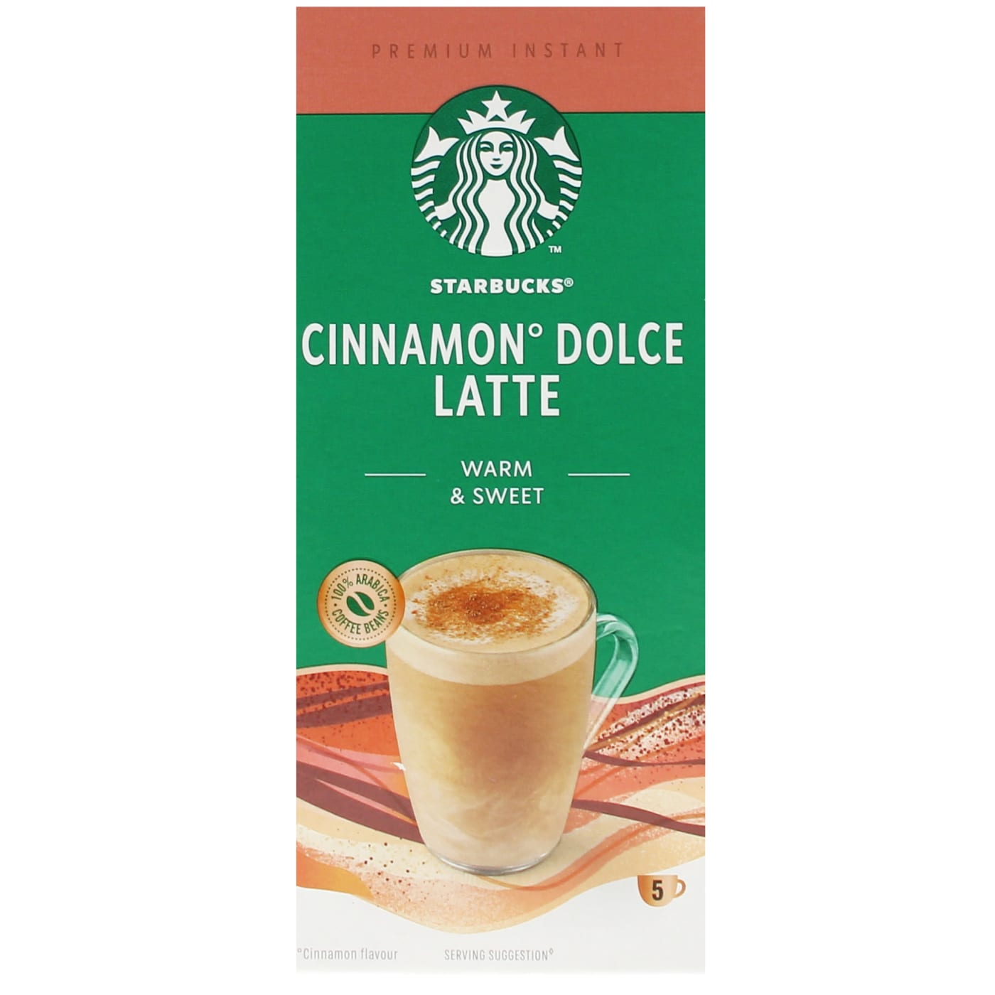 STARBUCKS PREMIUM INSTANT 5X23.5G COFFEE SACHETS CINNAMON DOLCE LATTE