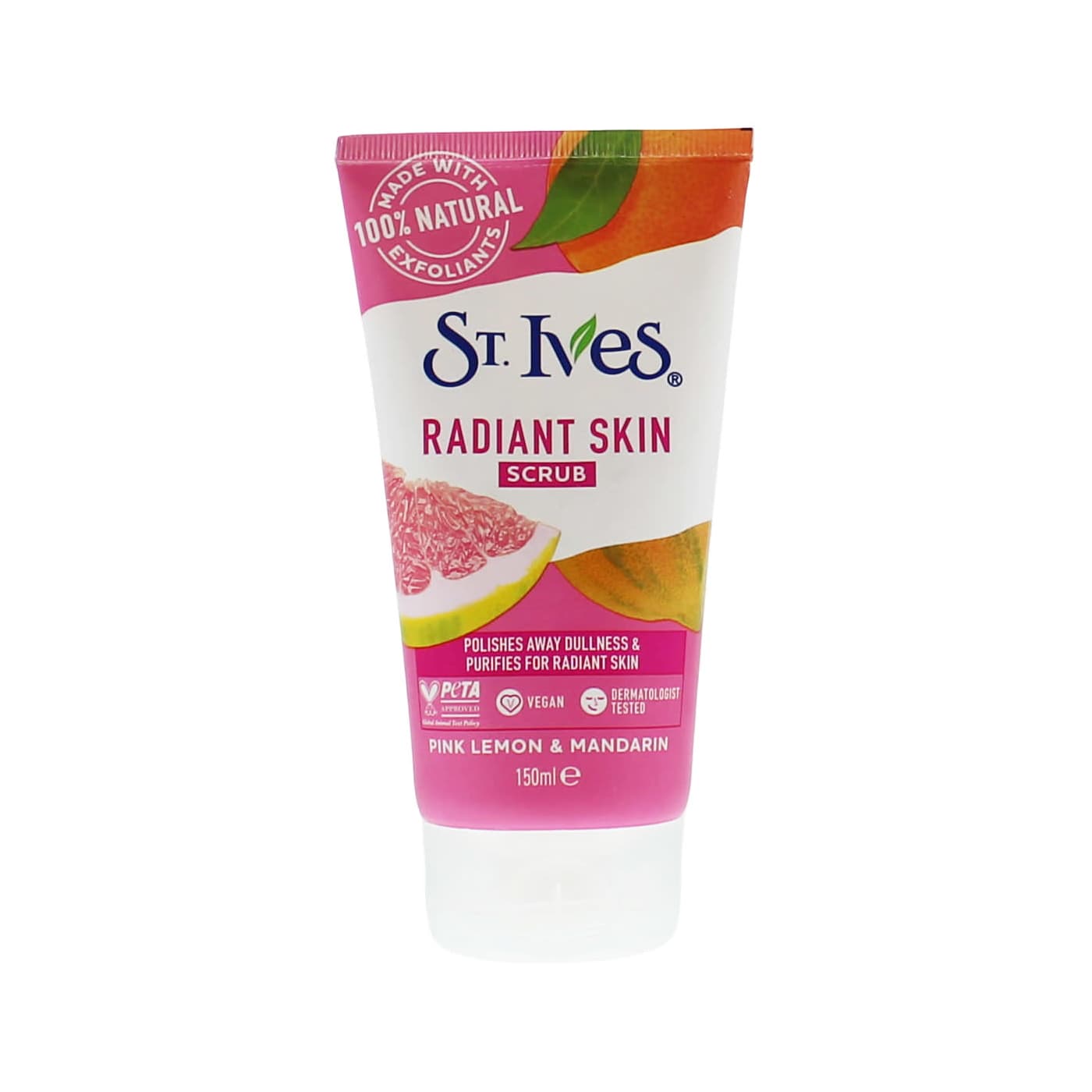 ST IVES RADIANT SKIN SCRUB PINK LEMON & MANDARIN 150ML