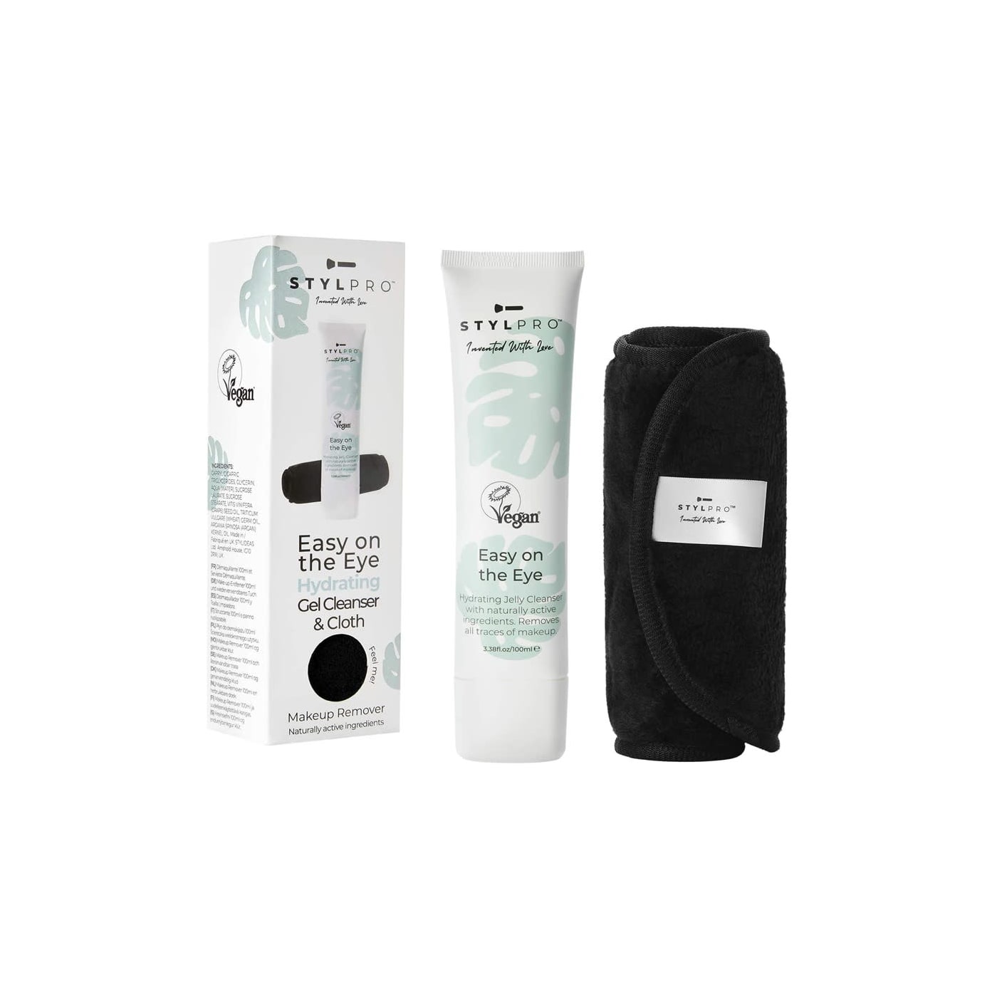 STYLPRO EASY ON THE EYE MAKEUP REMOVER & CLOTH 100ML