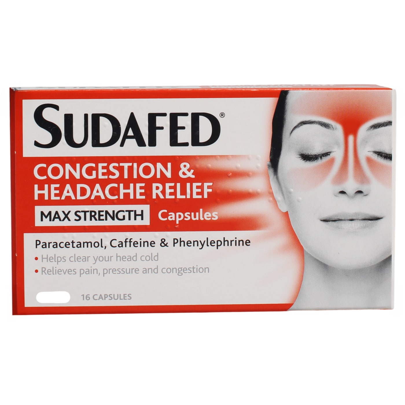 SUDAFED CAPSULES CONGESTION & HEADACHE 16PK