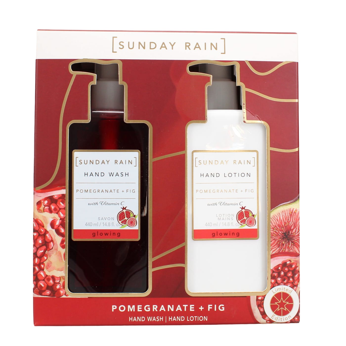 SUNDAY RAIN POMEGRANATE & FIG HAND DUO SET 2PC ( HAND LOTION & 440ML HAND WASH) 440ML