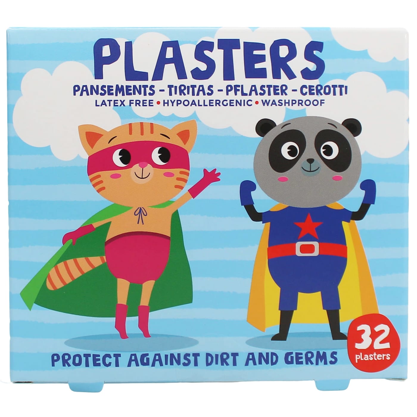 SUPERHERO PLASTERS ASSORTED 32'S