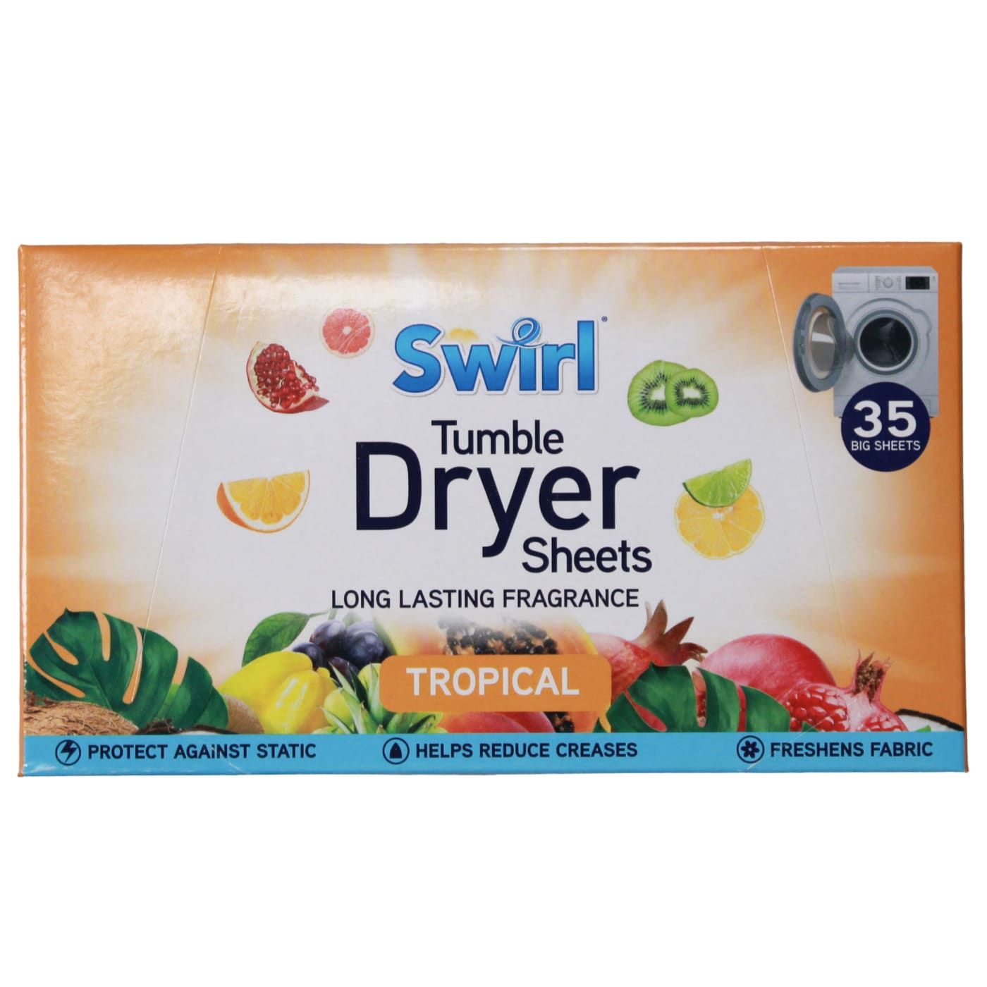 SWIRL TUMBLE DRYER SHEETS TROPICAL 35 PACK