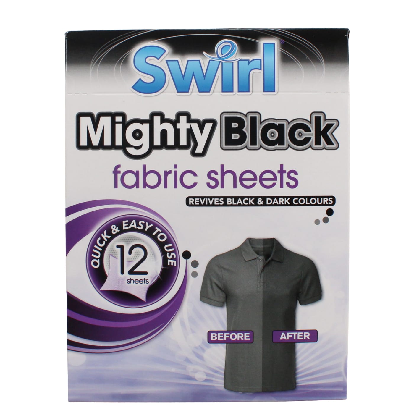 SWIRL MIGHTY BLACK SHEETS 12 PACK