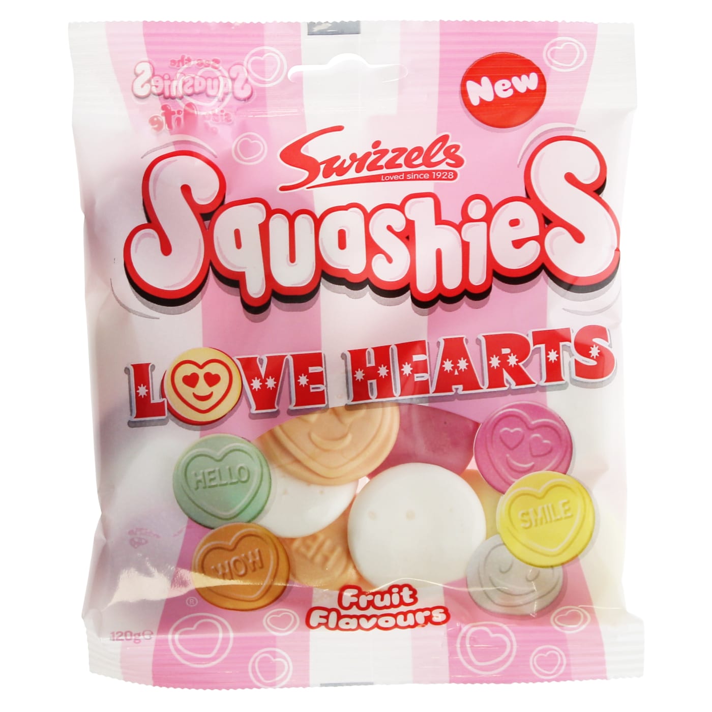 SWIZZELS SQUASHIES 120G LOVE HEARTS